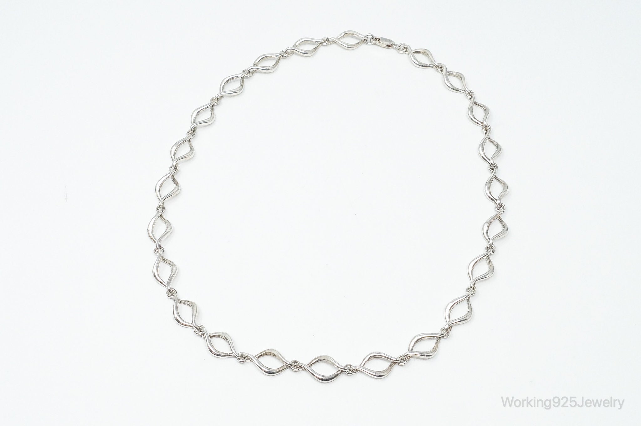 Vintage Modernist Sterling Silver Necklace