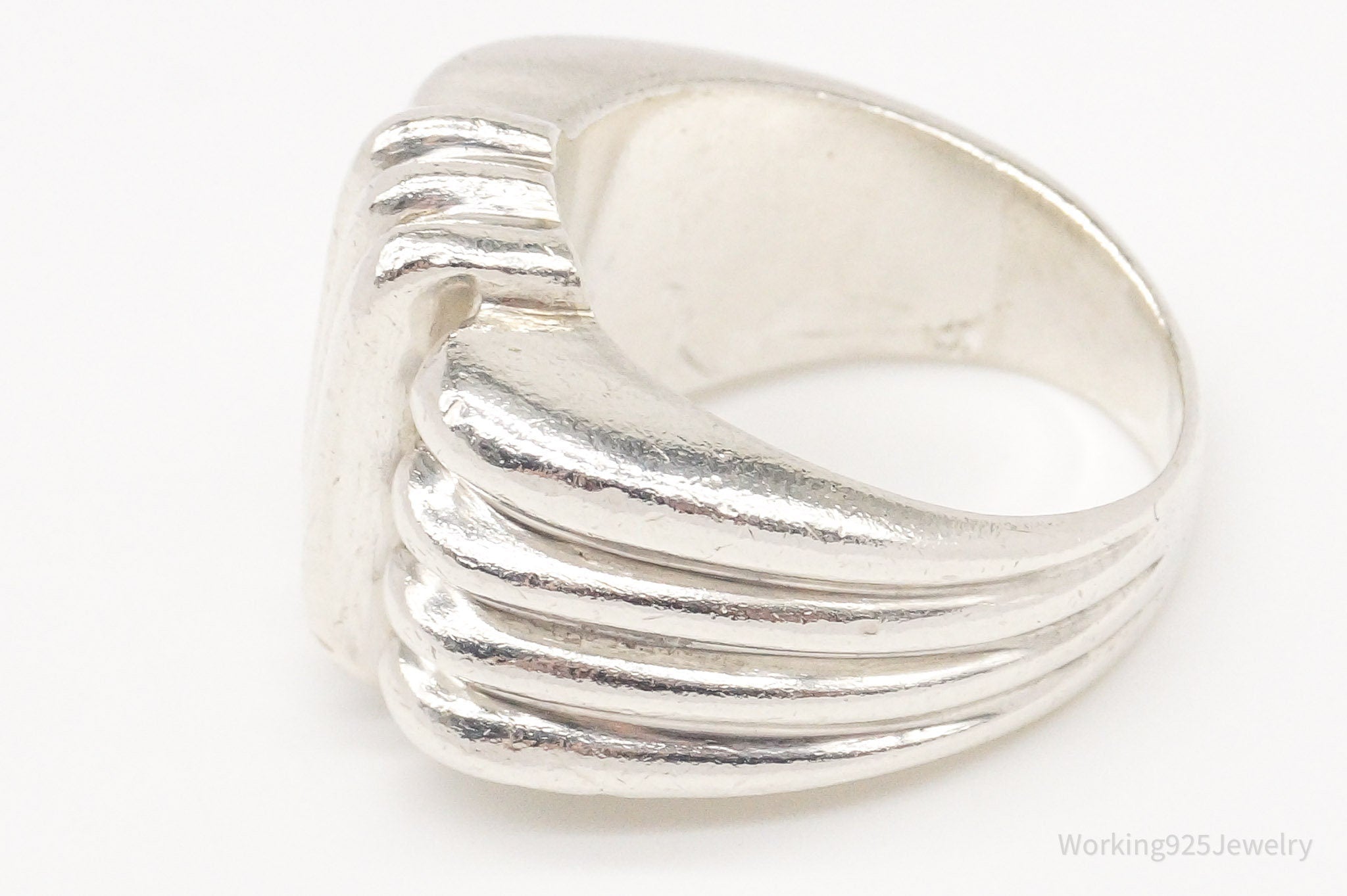 Vintage Rare Bayanihan Modernist Sterling Silver Ring - Size 6.25