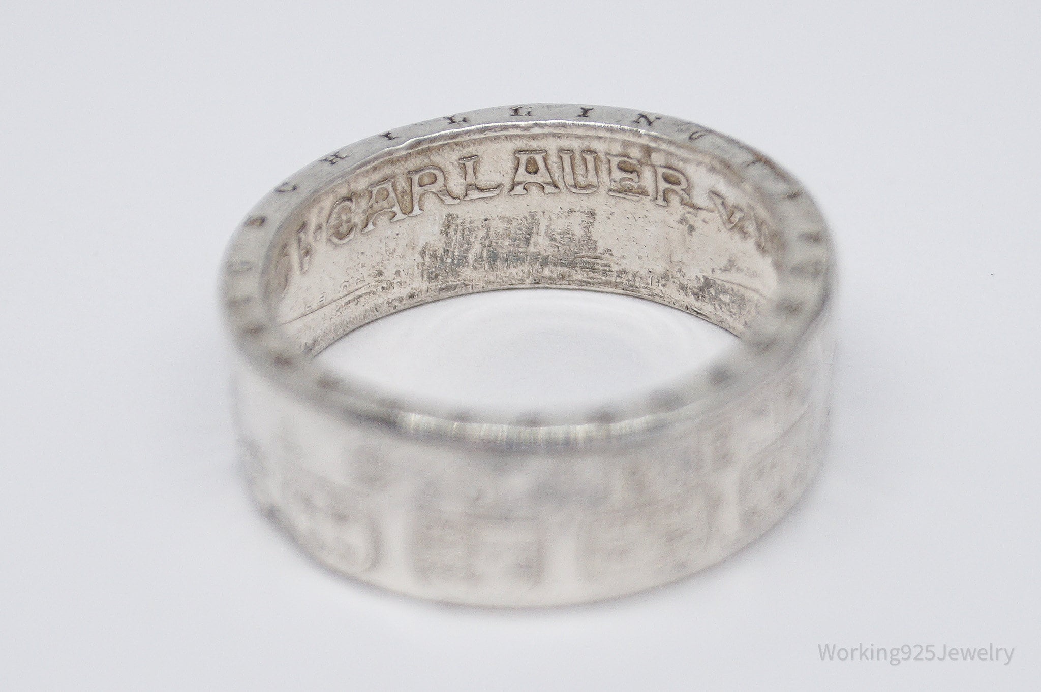 Vintage 1958 Austria Schilling Silver Coin Ring - Size 11.5
