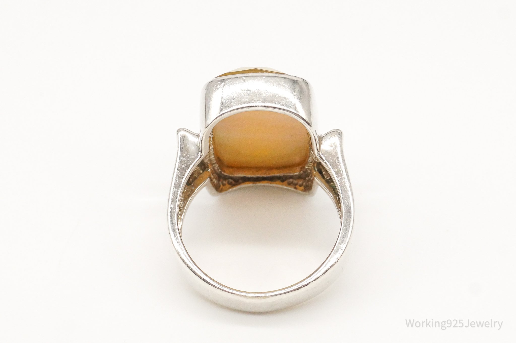 DSGN Whitney Kelly Doublet Yellow MOP Sterl. Sil. Ring 7.25