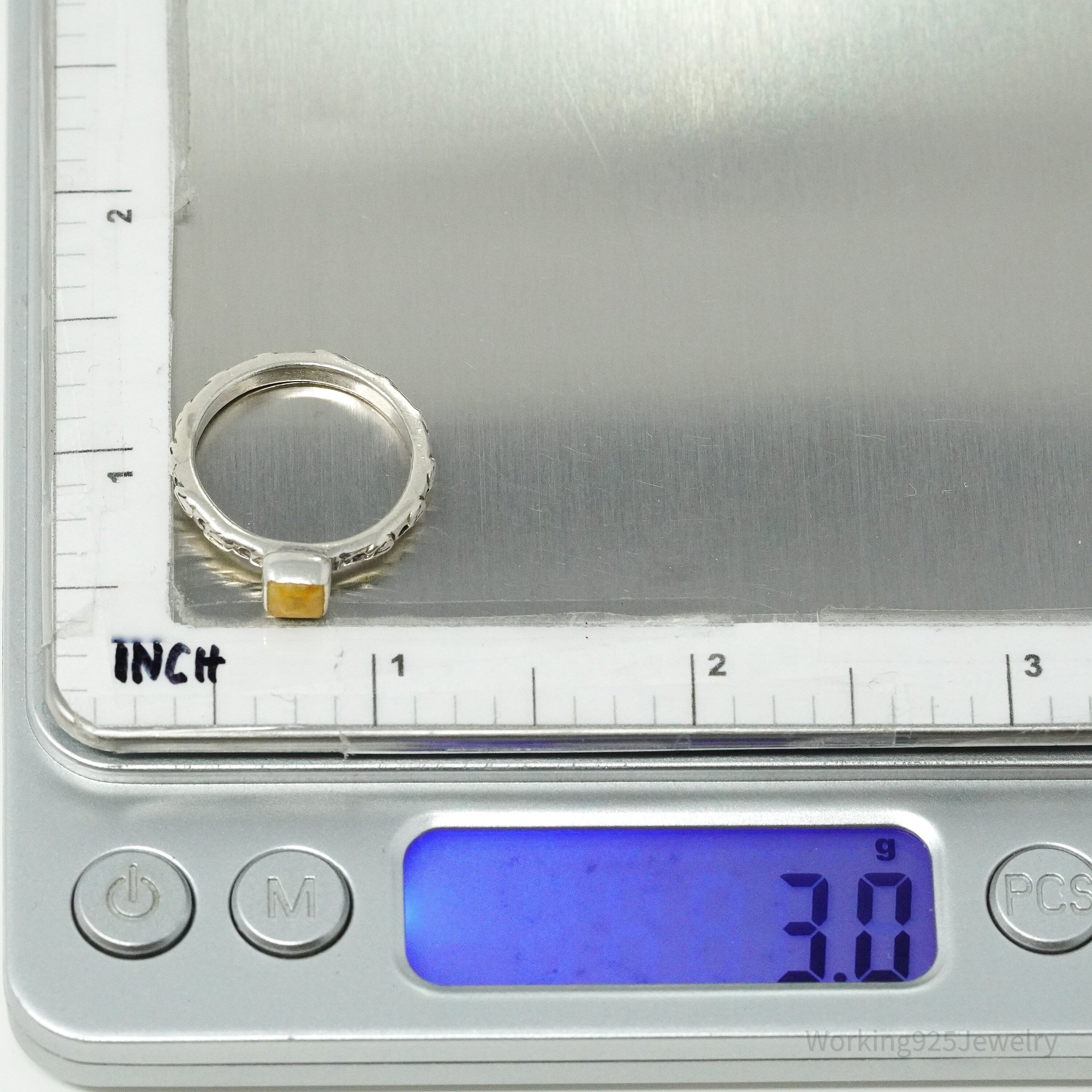 Vintage Peyote Bird Southwestern Shell Oyster Sterling Silver Ring - Size 7