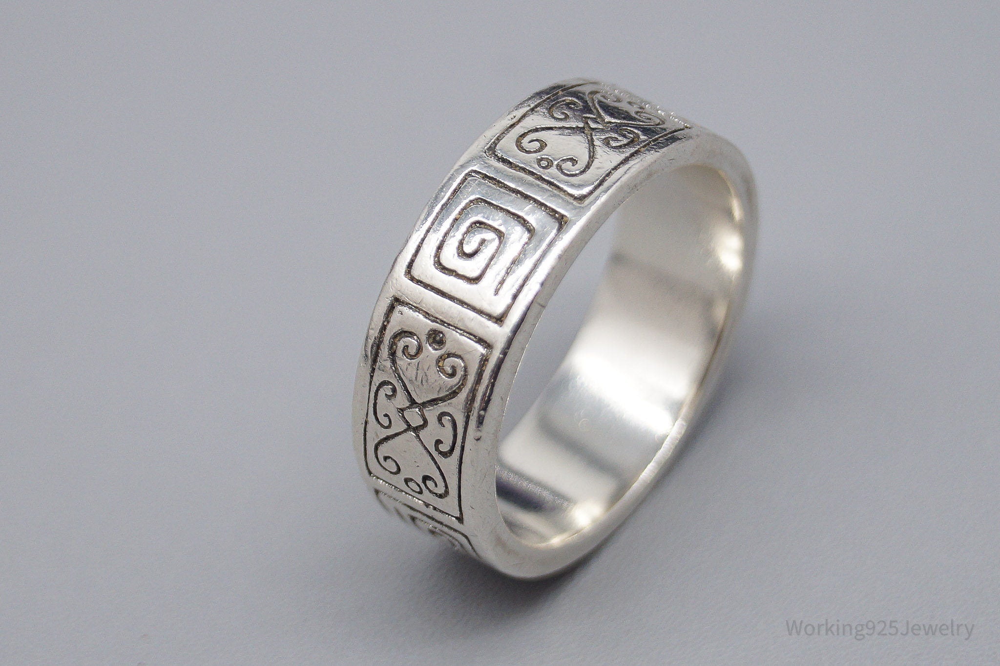 Vintage Designer Brighton Scrolls Sterling Silver Ring - Size 9
