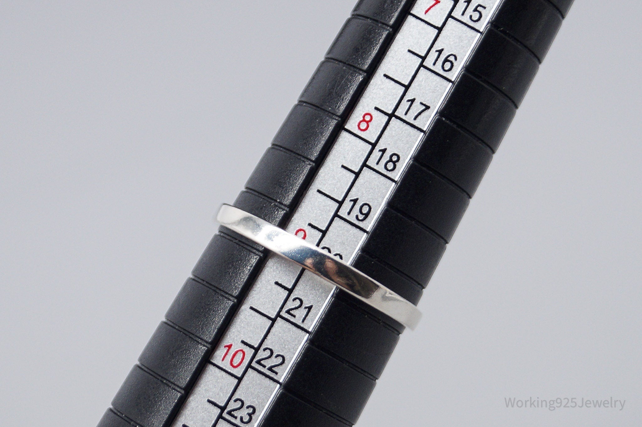 Vintage Open Heart Pattern Sterling Silver Band Ring - Size 9