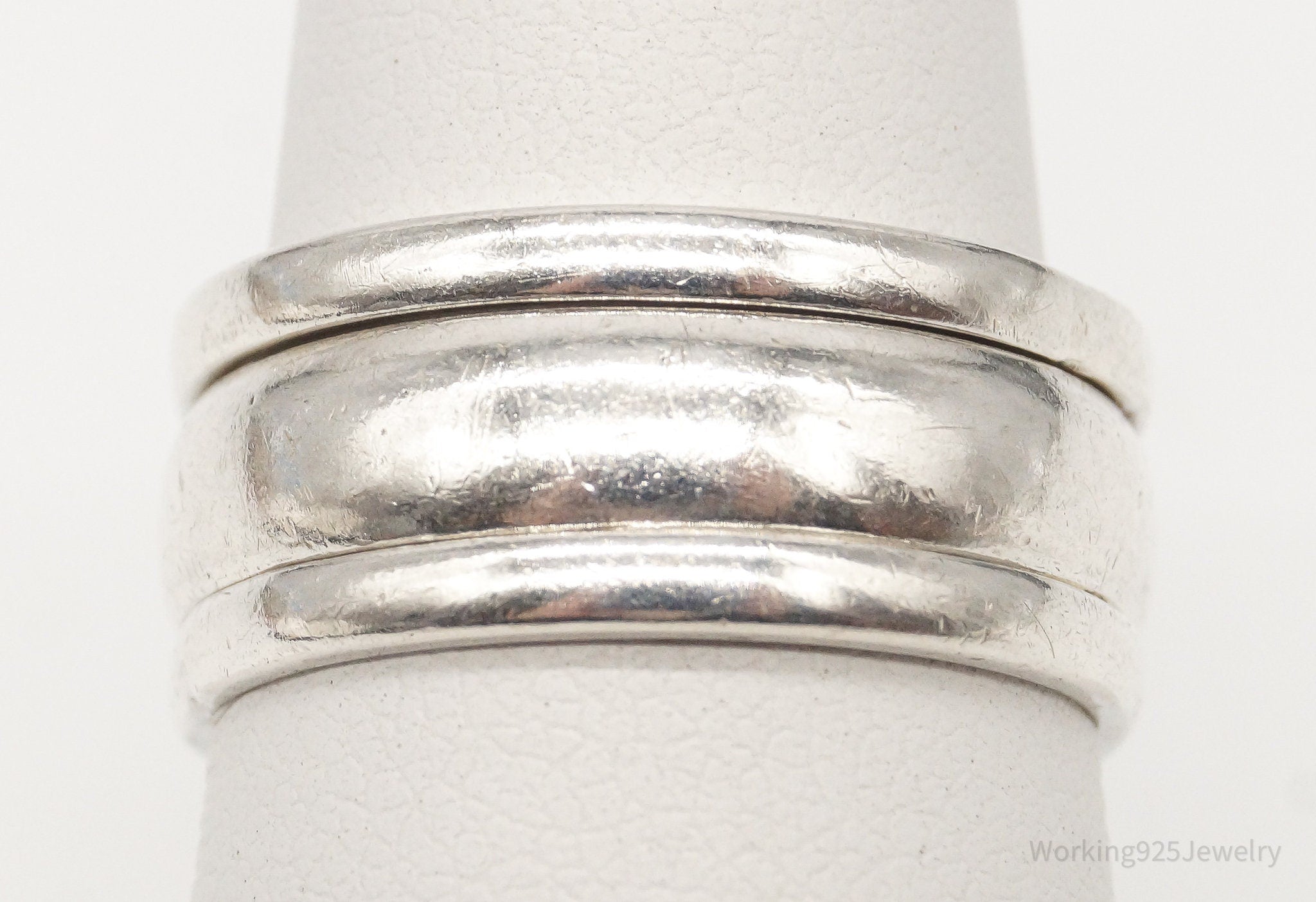 Vintage Mexico Sterling Silver Band Ring - Size 6.75