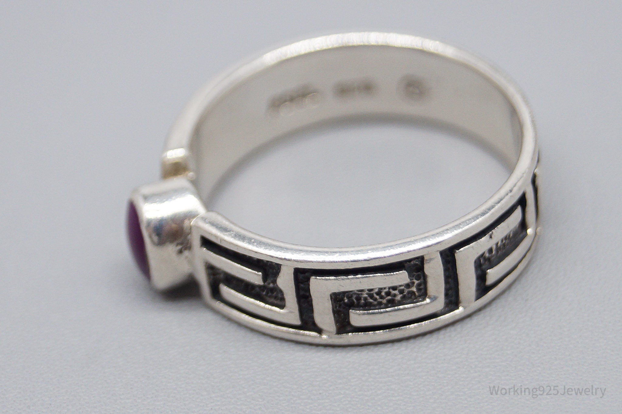 Vintage PSCL Sugilite Sterling Silver Ring - Size 8.25