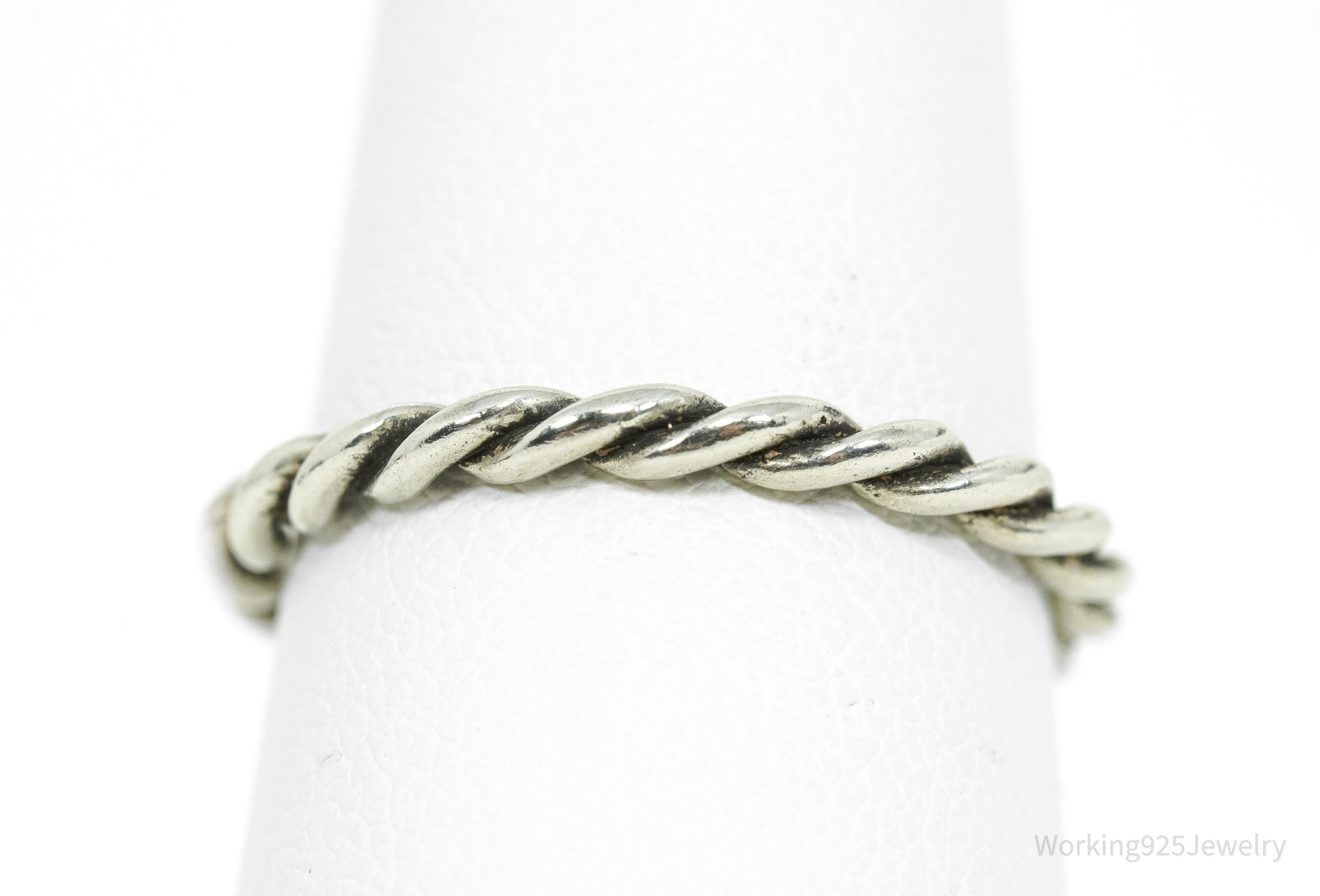 Vintage Native Designer Carolyn Pollack Sterling Silver Band Ring Size 7.25