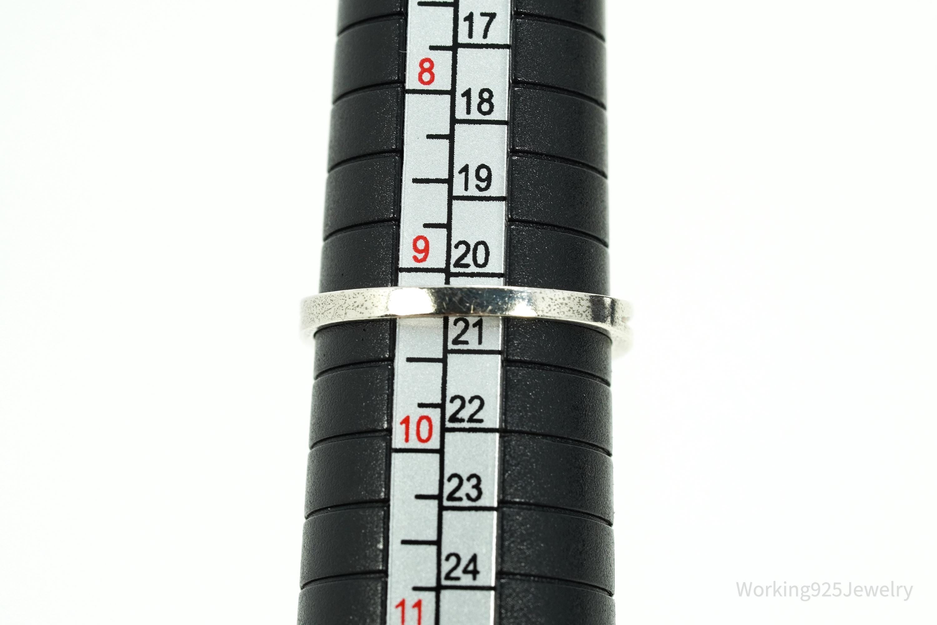 Vintage Citrine Garnet & Peridot Sterling Silver Ring - Size 9.25