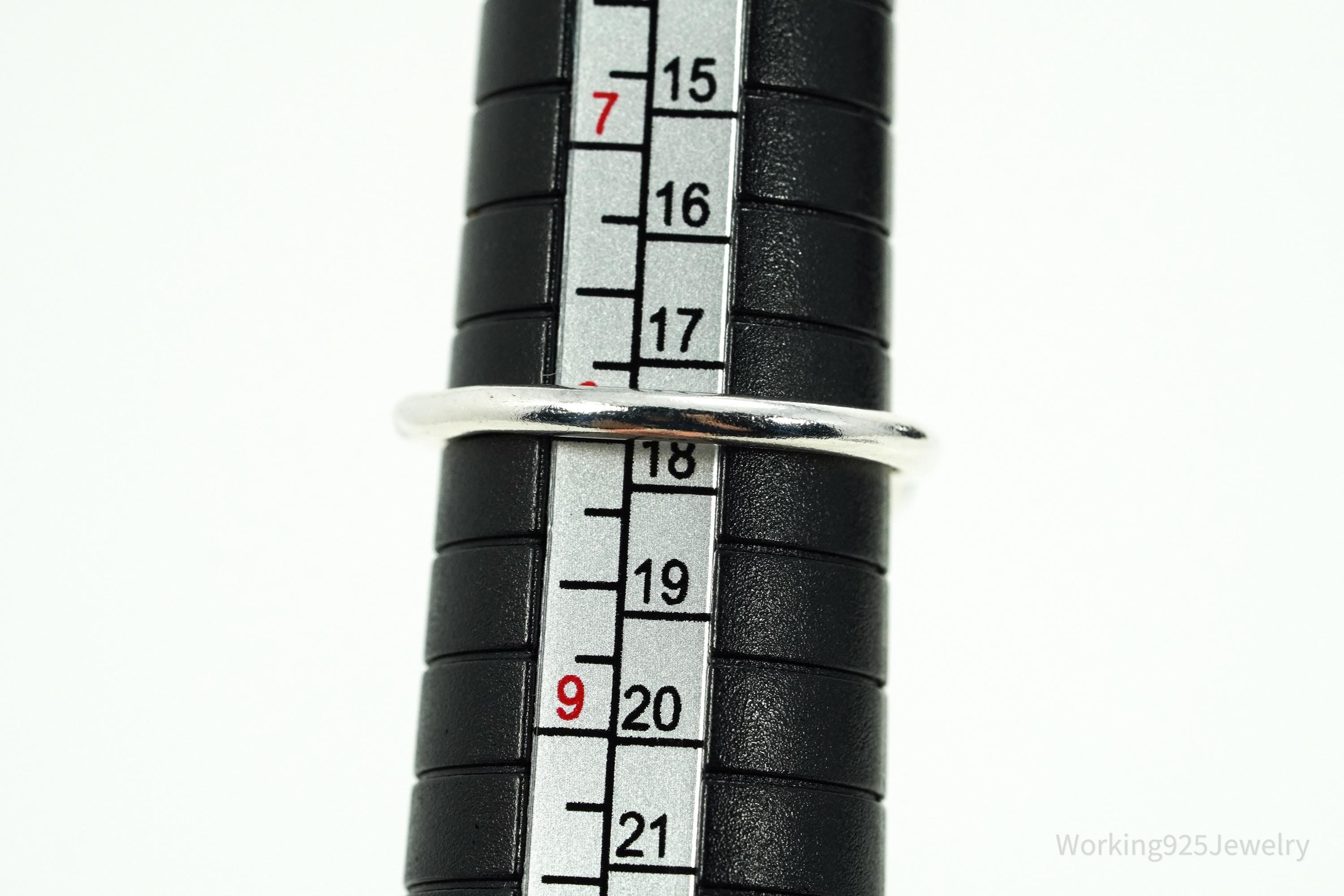 Vintage Lapis Lazuli Sterling Silver Ring - Size 8