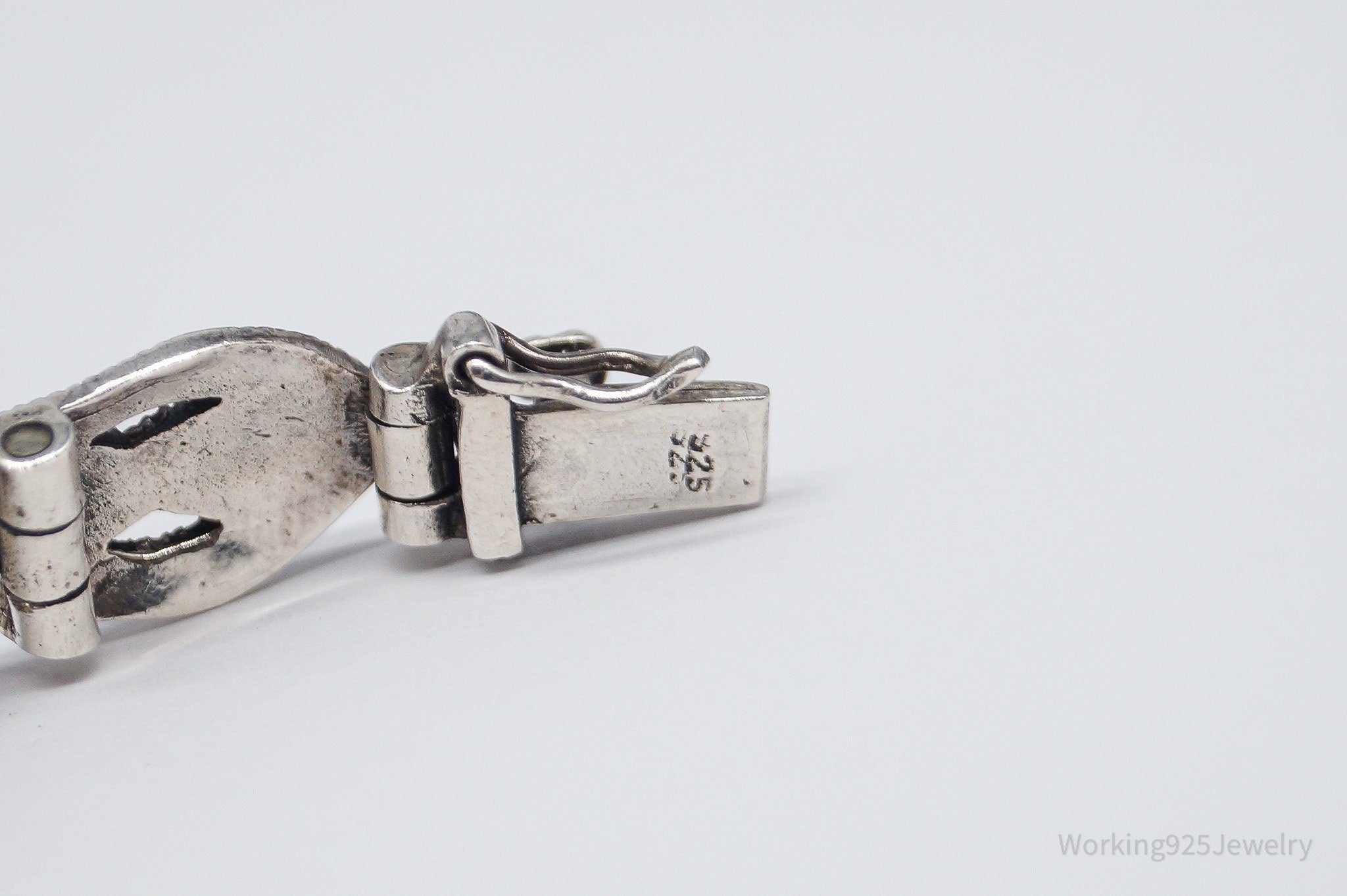 Vintage Marcasite Sterling Silver Bracelet - 6.75"