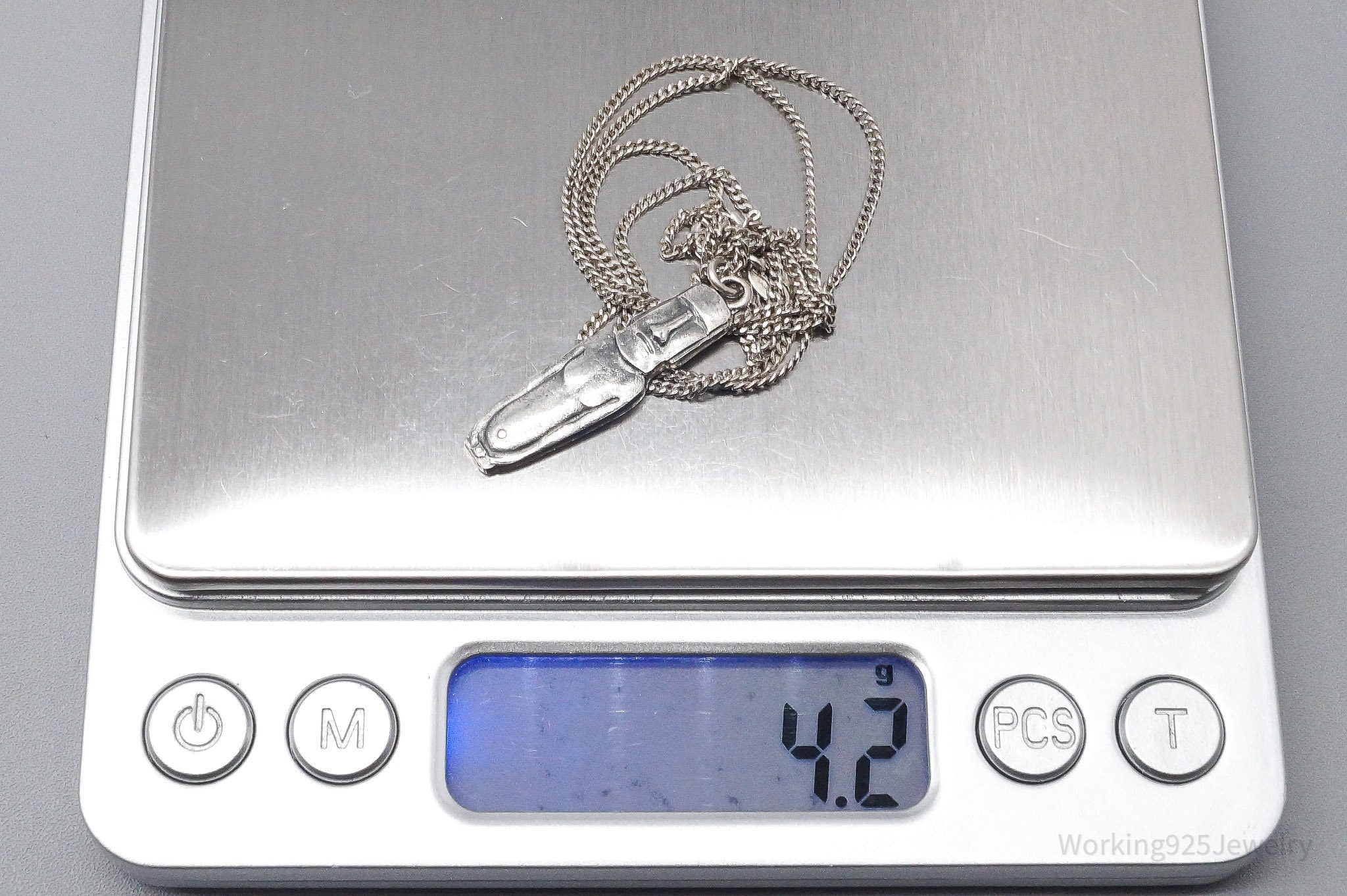 RARE Vintage Norwegian Moai 830S Silver Chain Necklace 17"