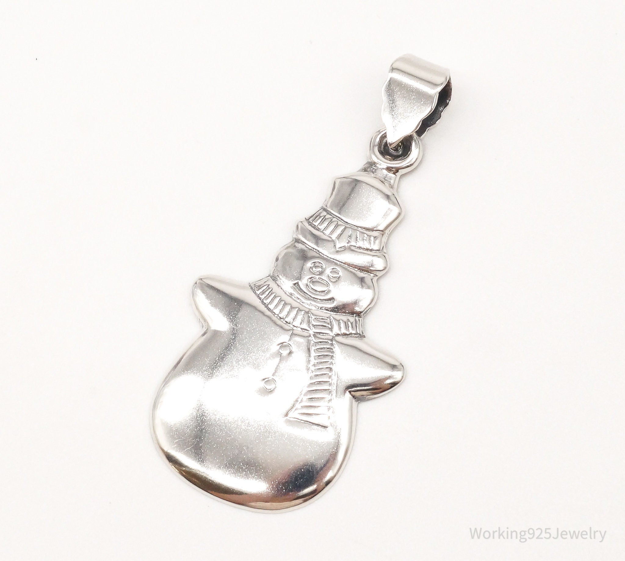 Vintage Frosty The Snowman Sterling Silver Pendant