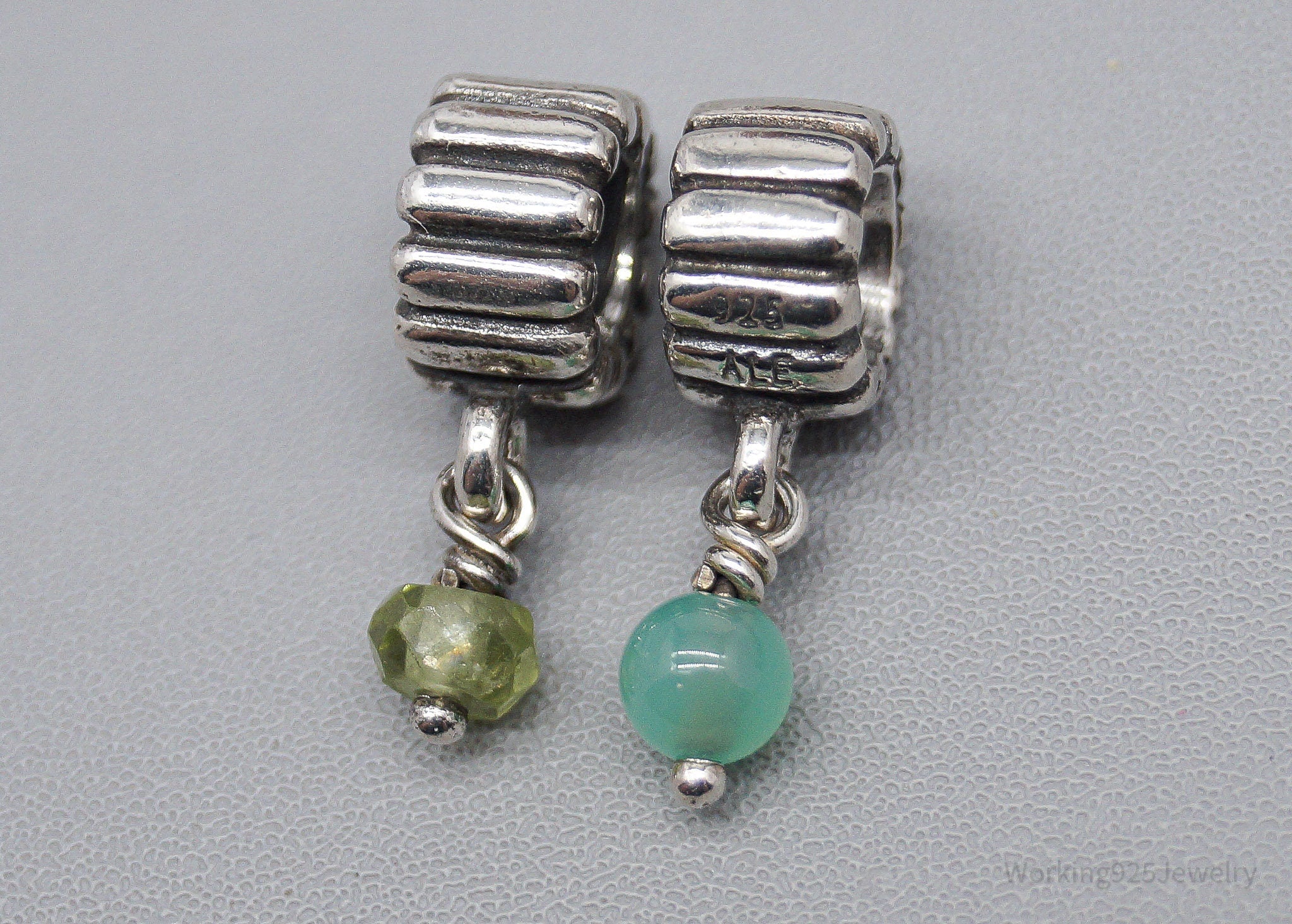 Retired Authentic Pandora Peridot Chrysoprase August May Sterling Silver Charms