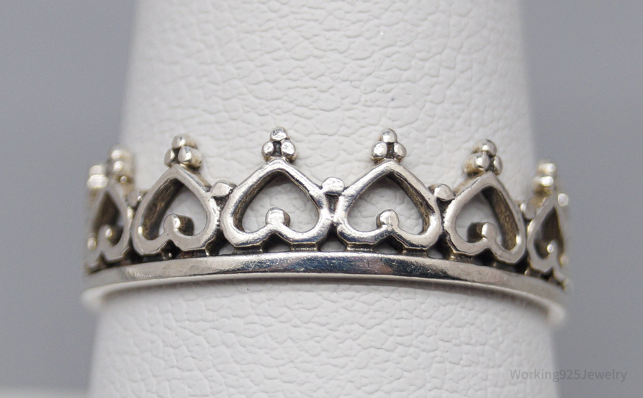 Vintage Crown Sterling Silver Ring - Size 8.75