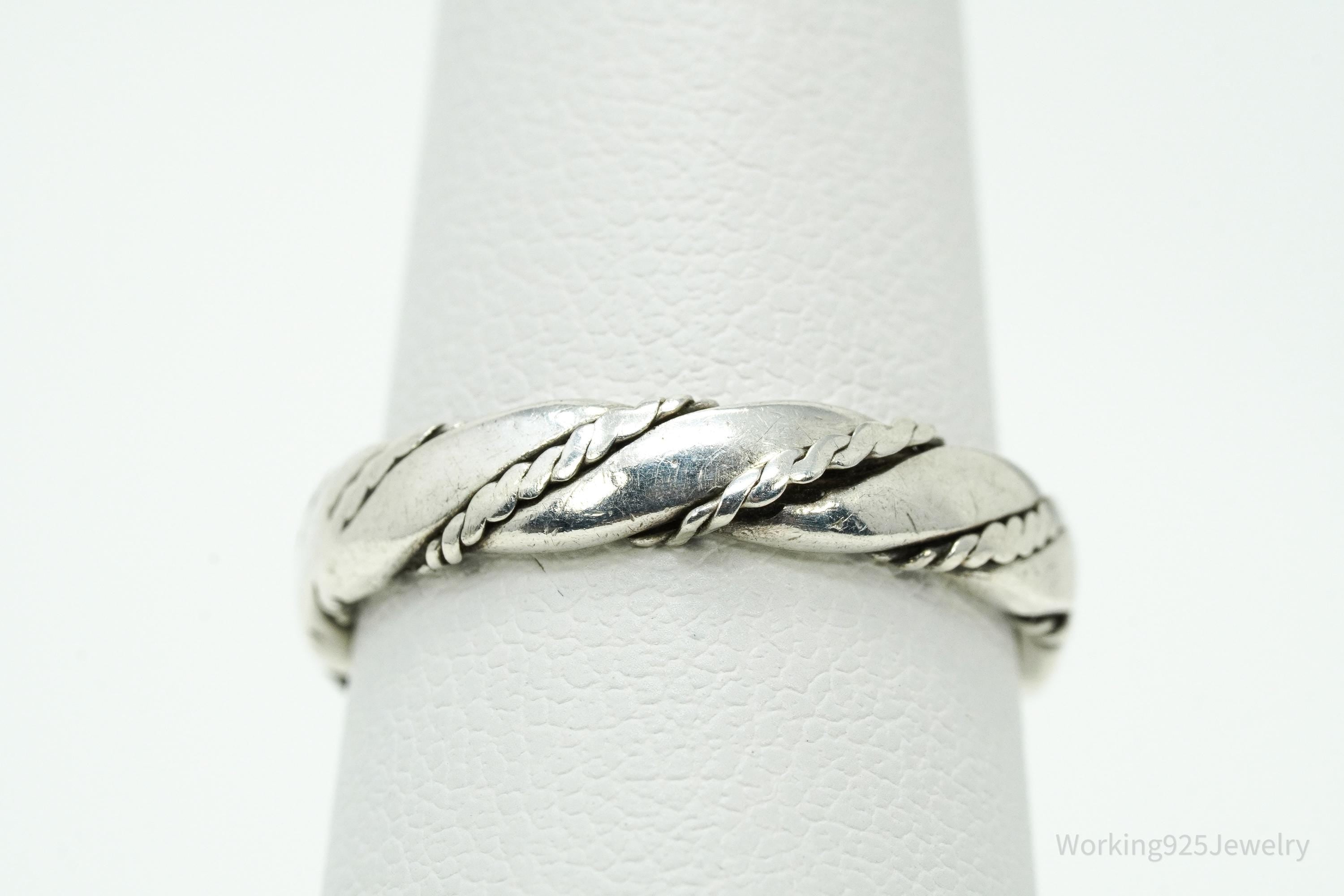 Vintage Native American Richard & Geneva Terrazas Sterling Silver Band Ring Size 5.5