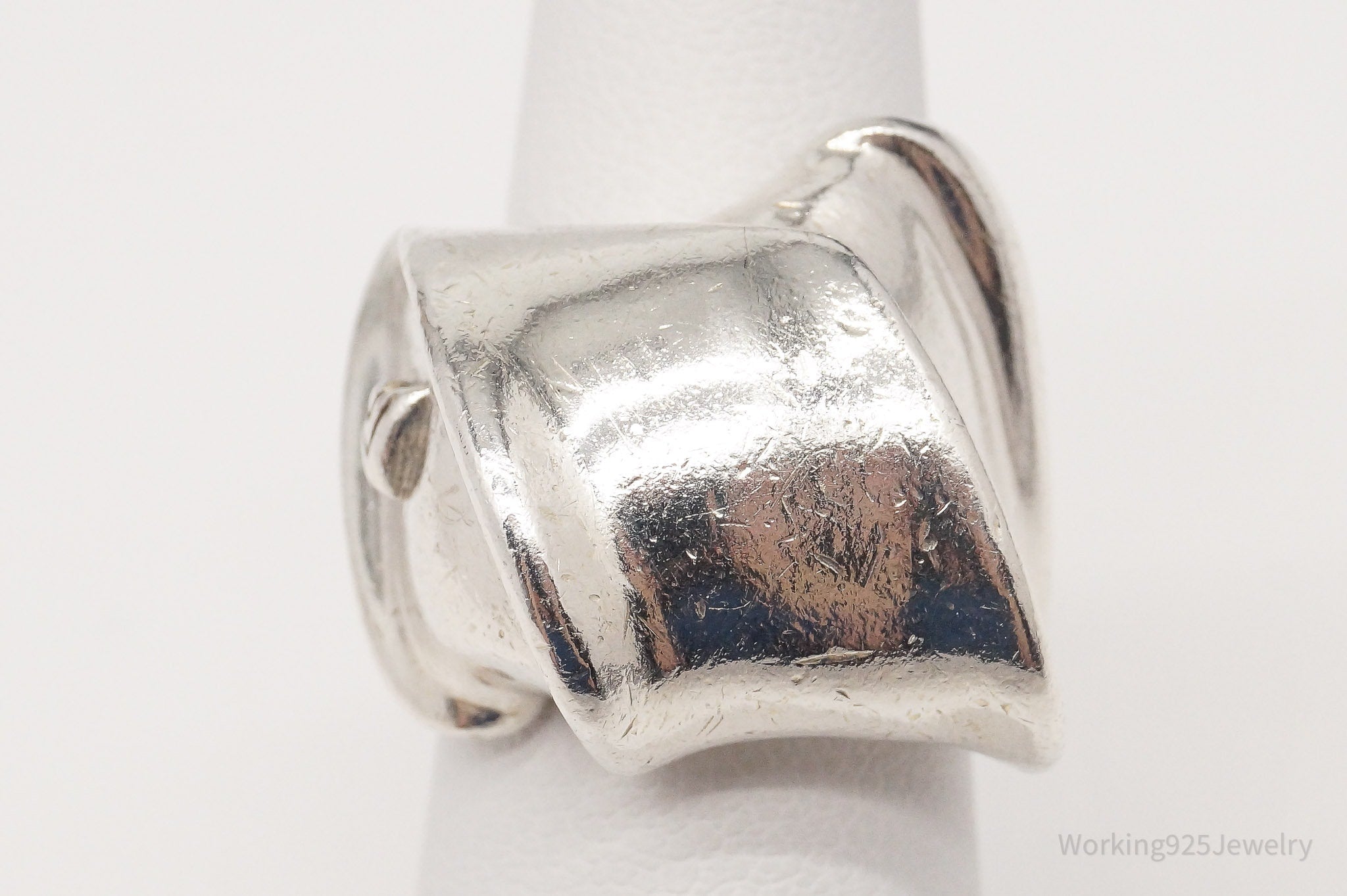 Vintage Silpada Asymmetrical Bow Sterling Silver Ring - Size 5