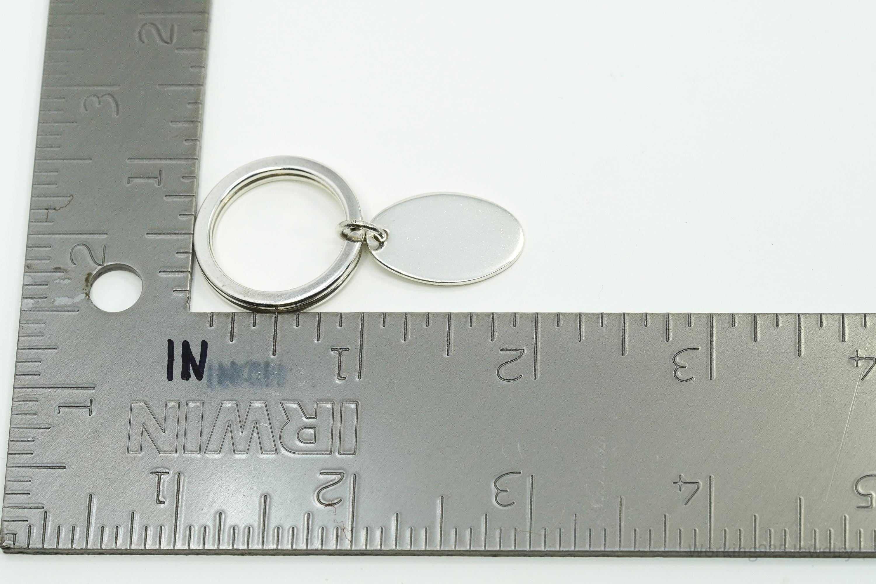 Antique Vintage Engravable Sterling Silver Key Ring