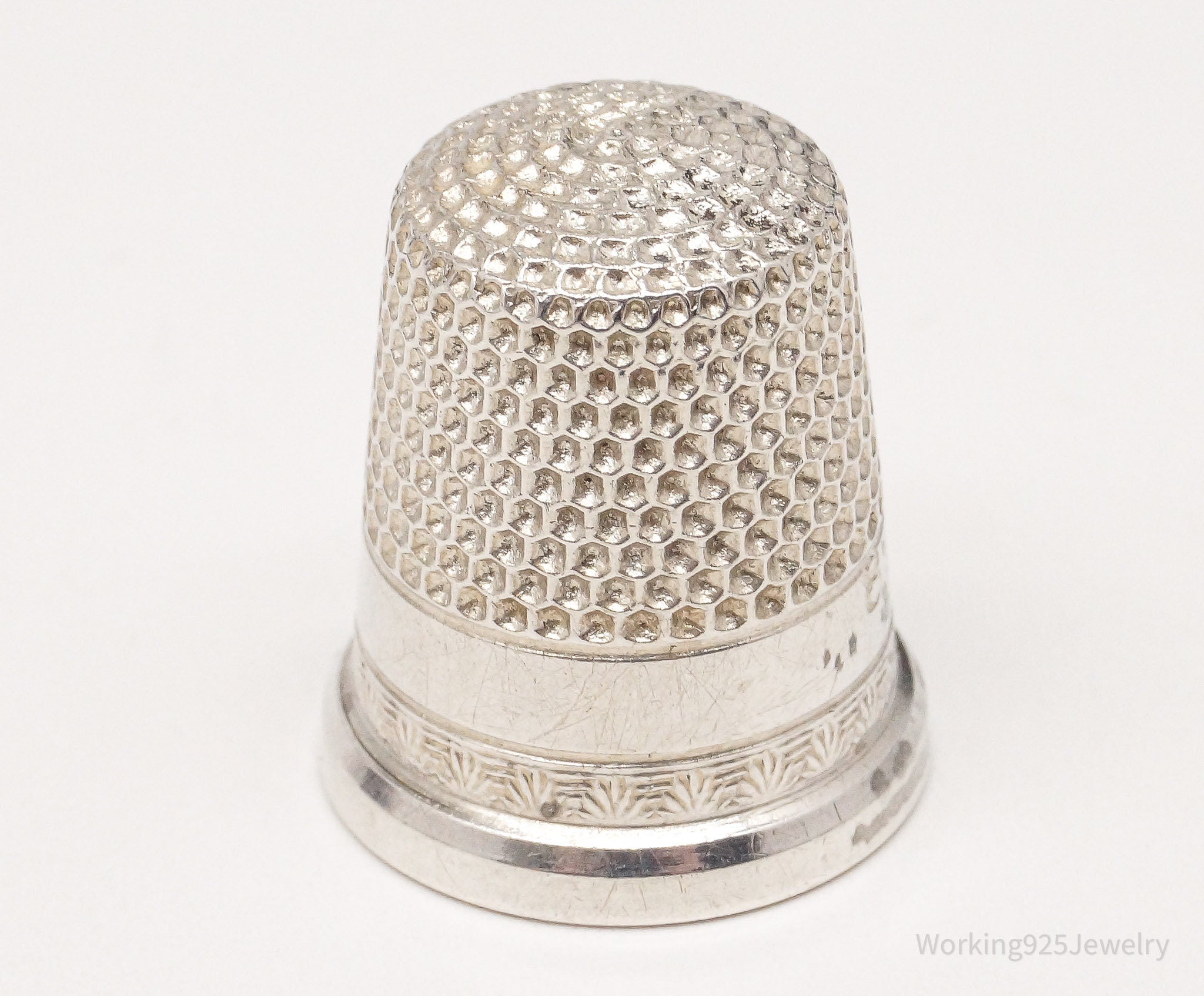 Antique Ketcham McDougall Sterling Silver Thimble Size 8