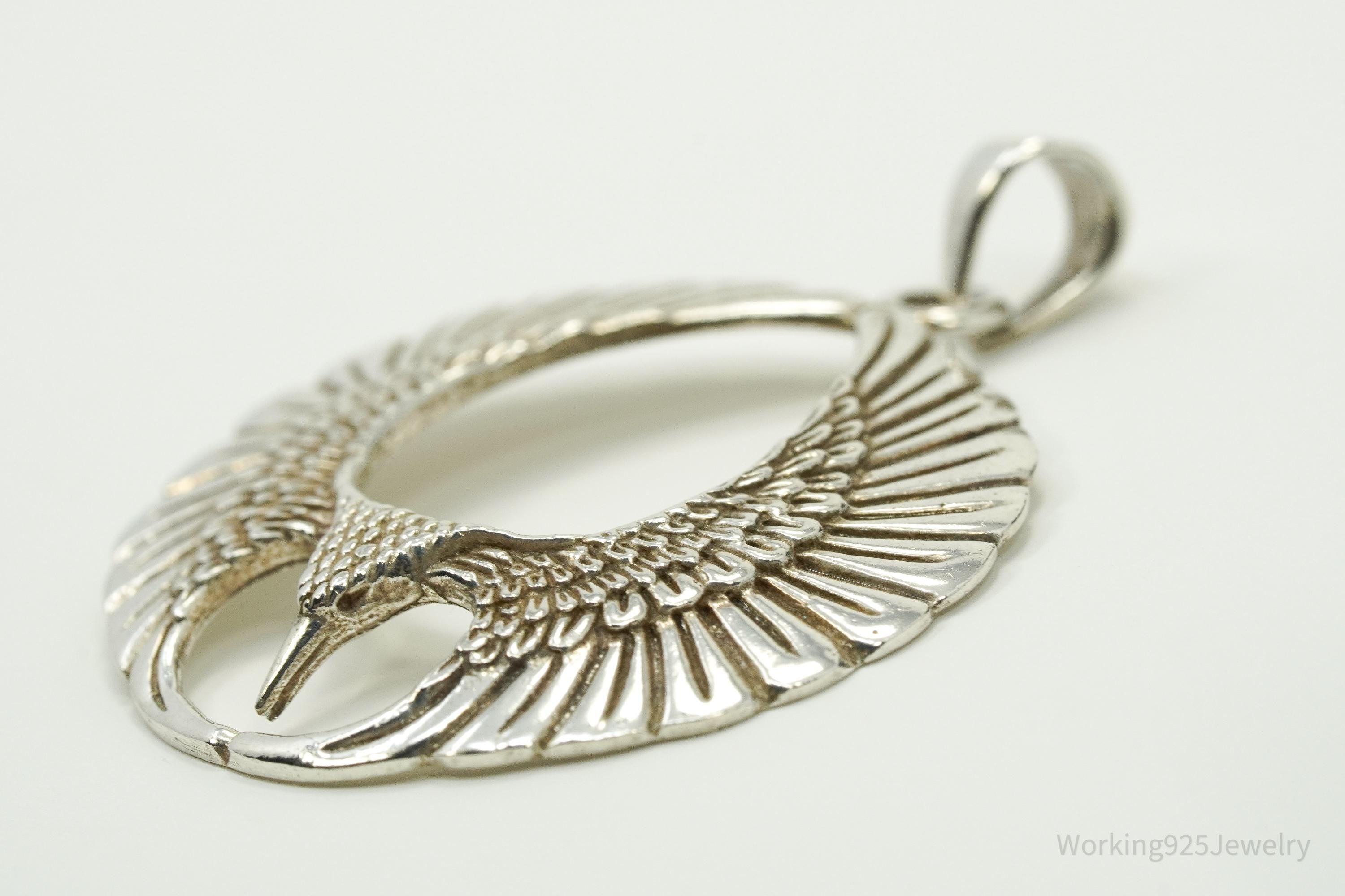 Vintage Sterling Silver Eagle Pendant