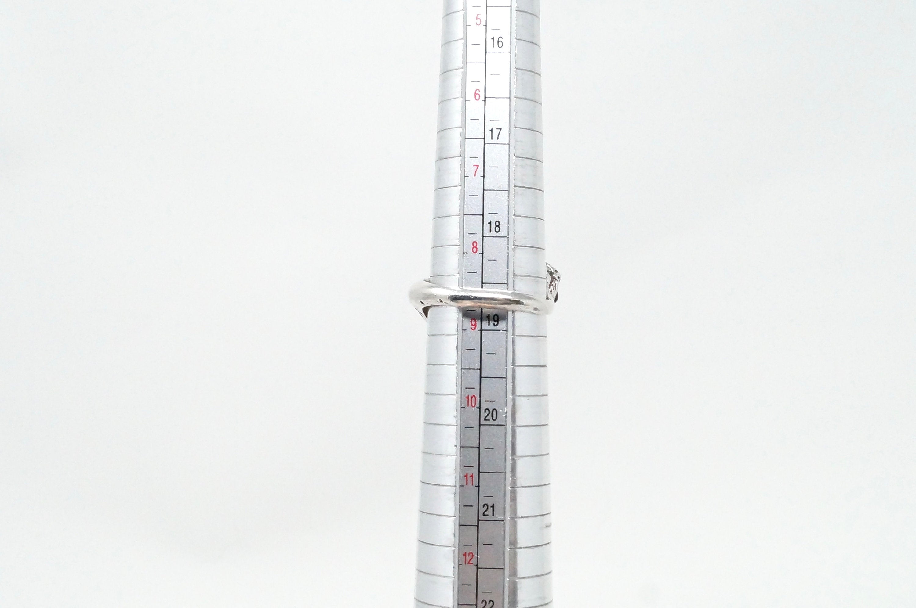 Vintage Black Onyx Cat Lover Kitty Kitten Sterling Silver Wrap Ring Size 8.75