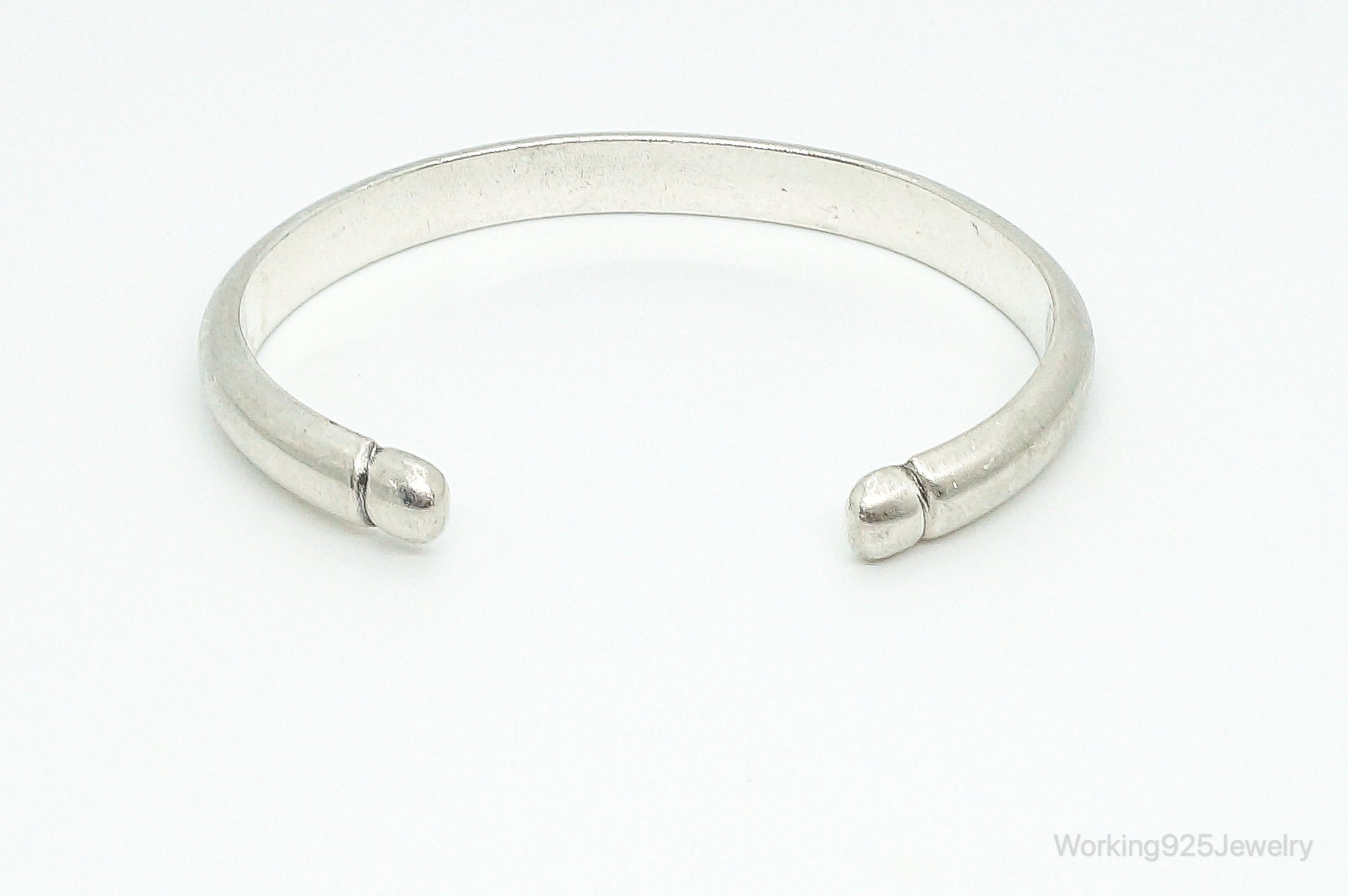 Vintage Modern Handmade Sterling Silver Cuff Bracelet