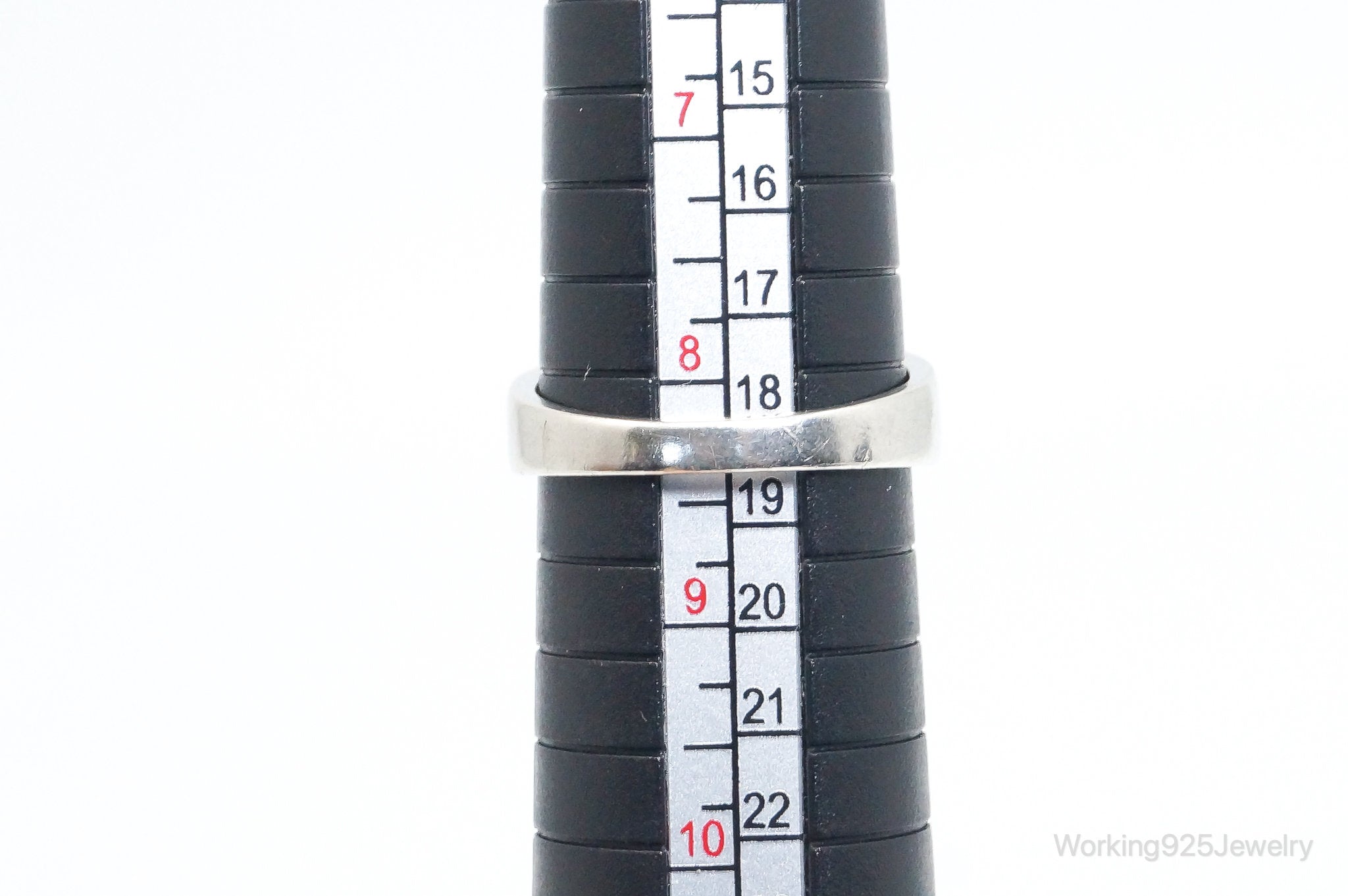 Vintage Art Deco Style Cubic Zirconia Sterling Silver Ring - SZ 8.25