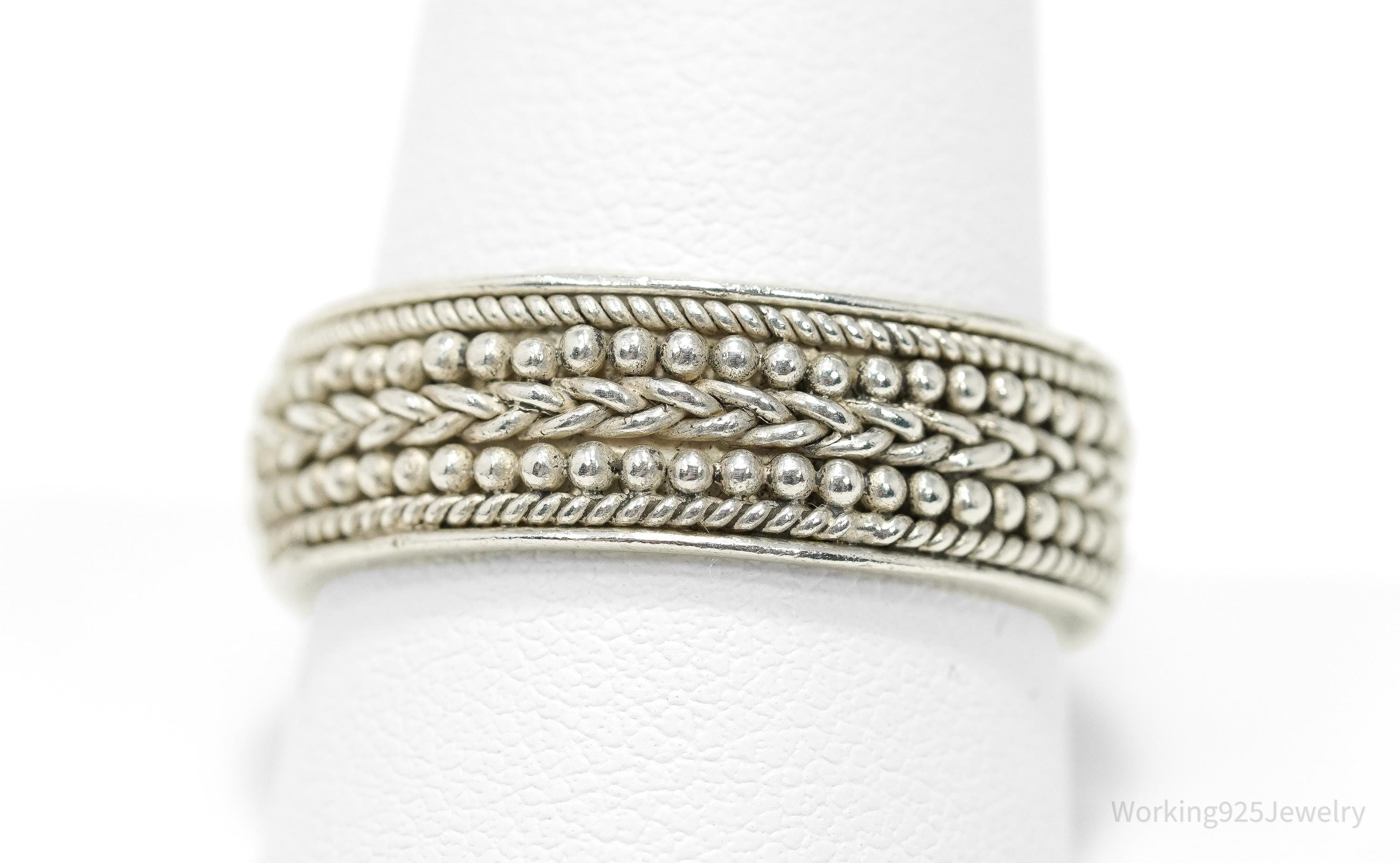 Vintage BA Suarti Sterling Silver Band Ring Size 11