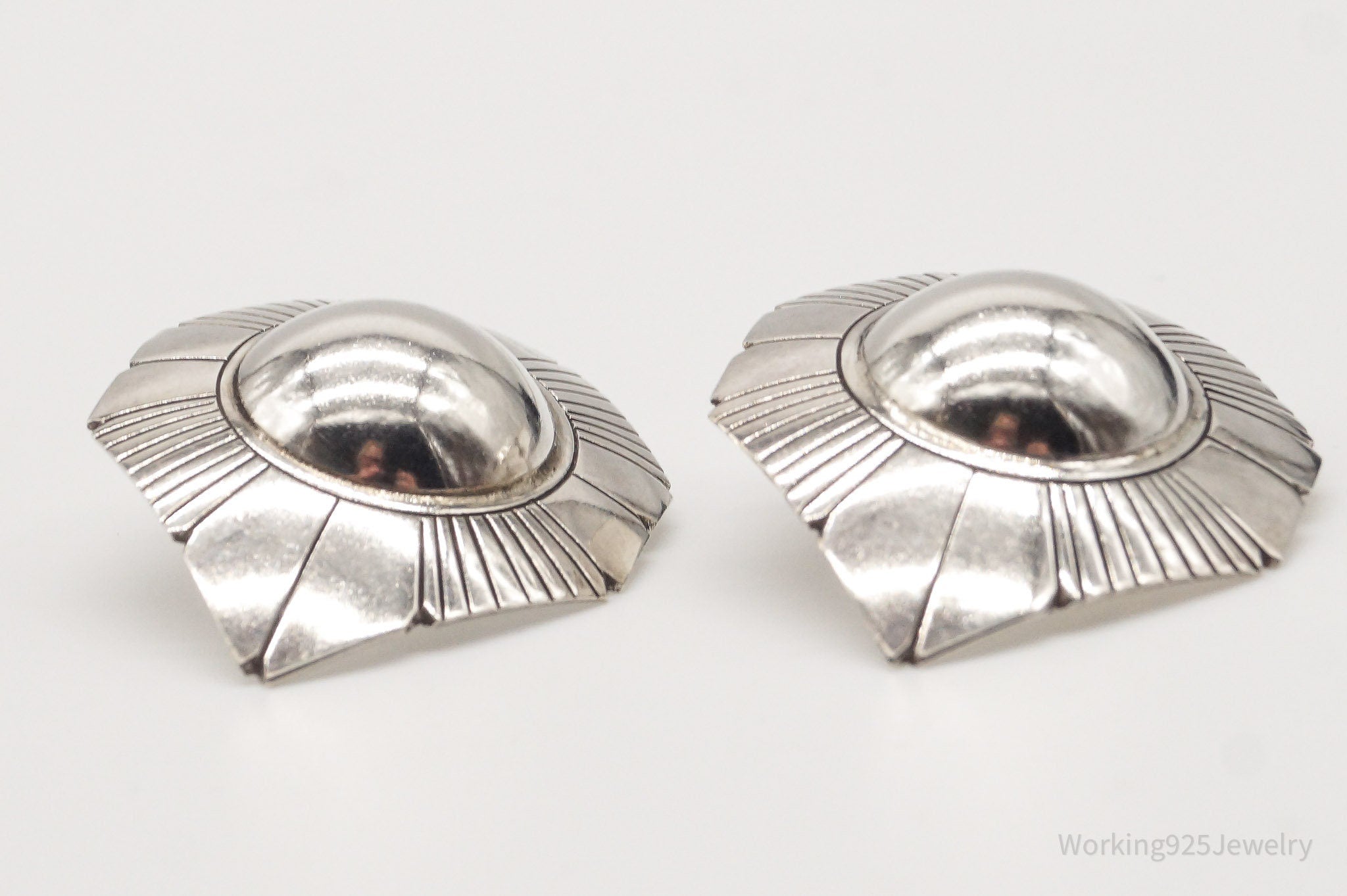 Vintage Native American Sterling Silver Earrings