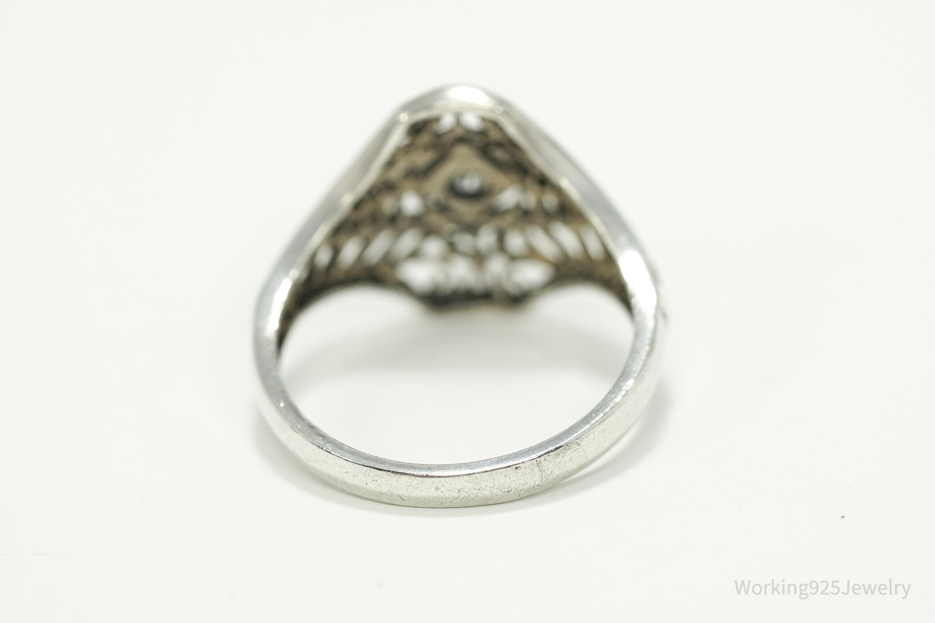 Vintage Avon Cubic Zirconia Sterling Silver Ring - Size 7