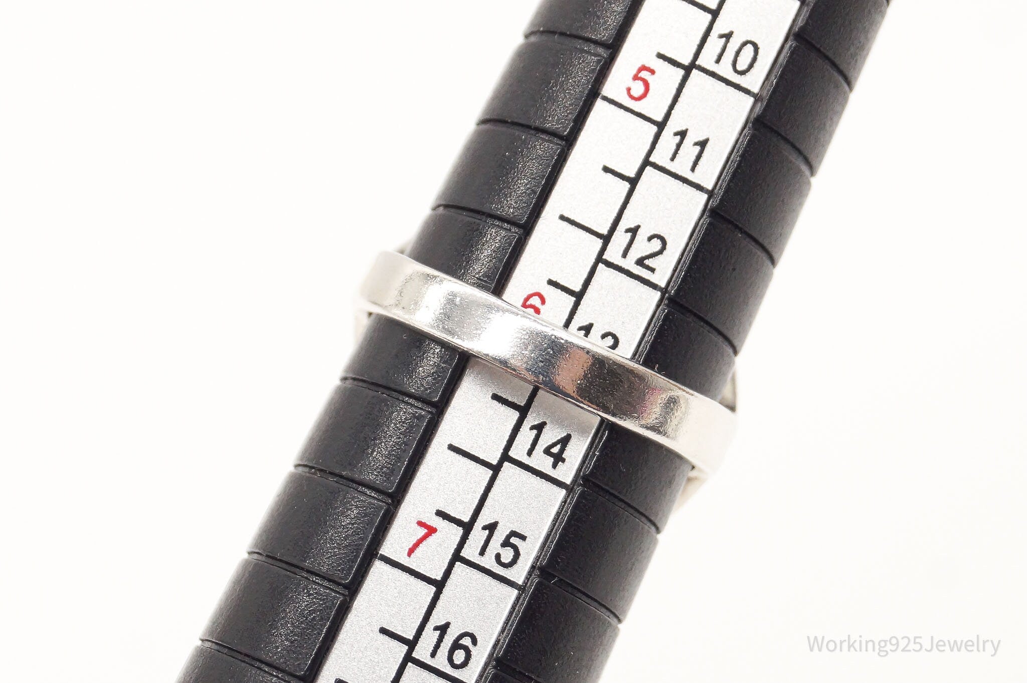 Vintage Large Rose Quartz Sterling Silver Ring - Size 6