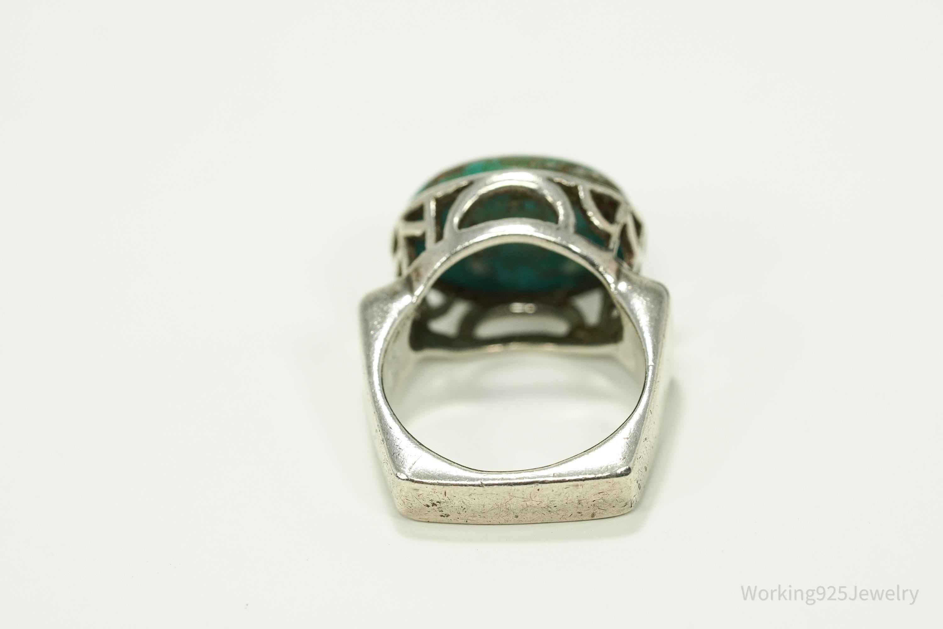 Vintage Designer Silpada Retired Turquoise Sterling Silver Ring - Size 6.25