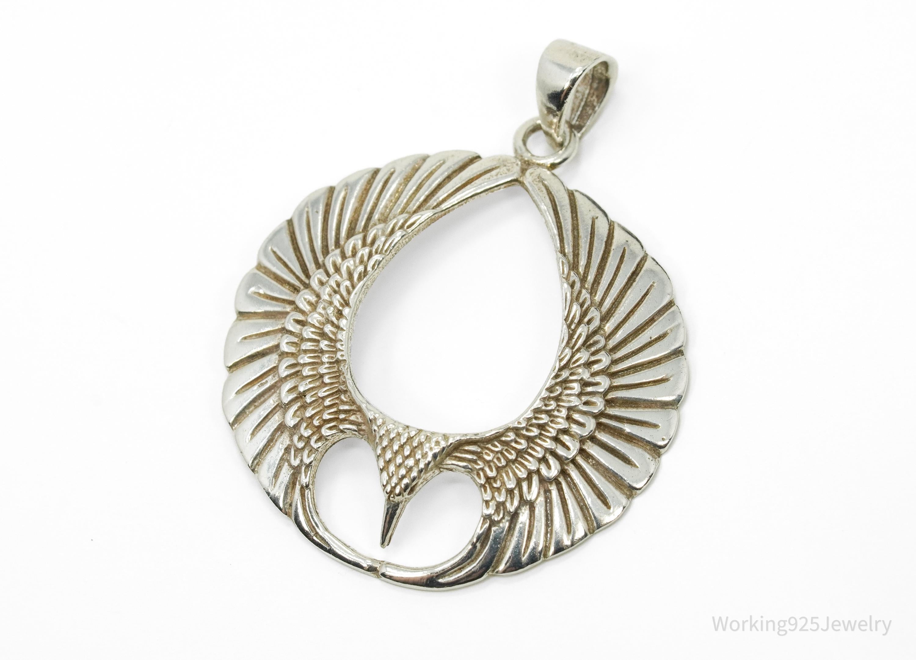 Vintage Sterling Silver Eagle Pendant