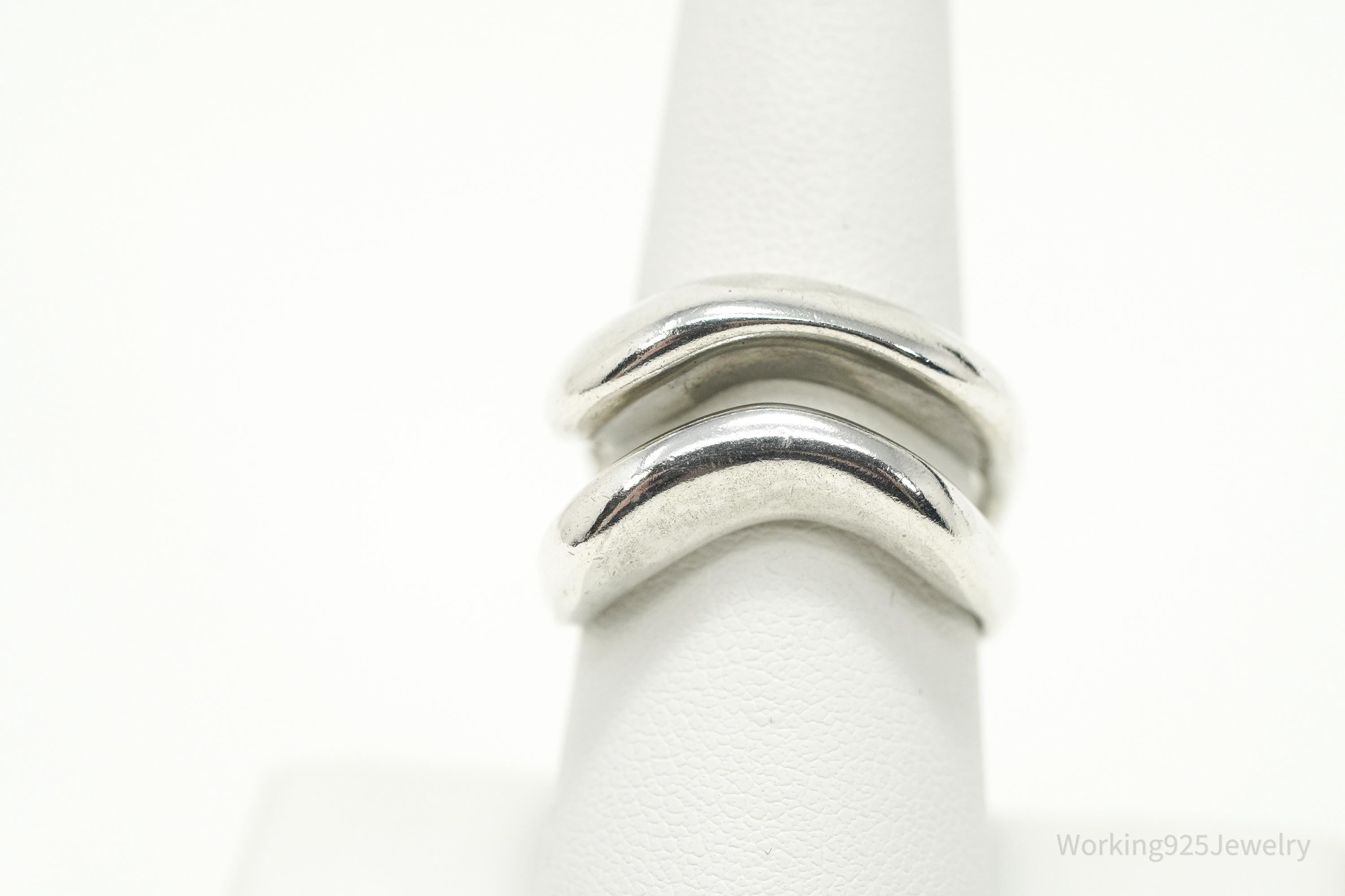 Vintage RLM Studio Modernist Style Sterling Silver Ring - Size 7.75