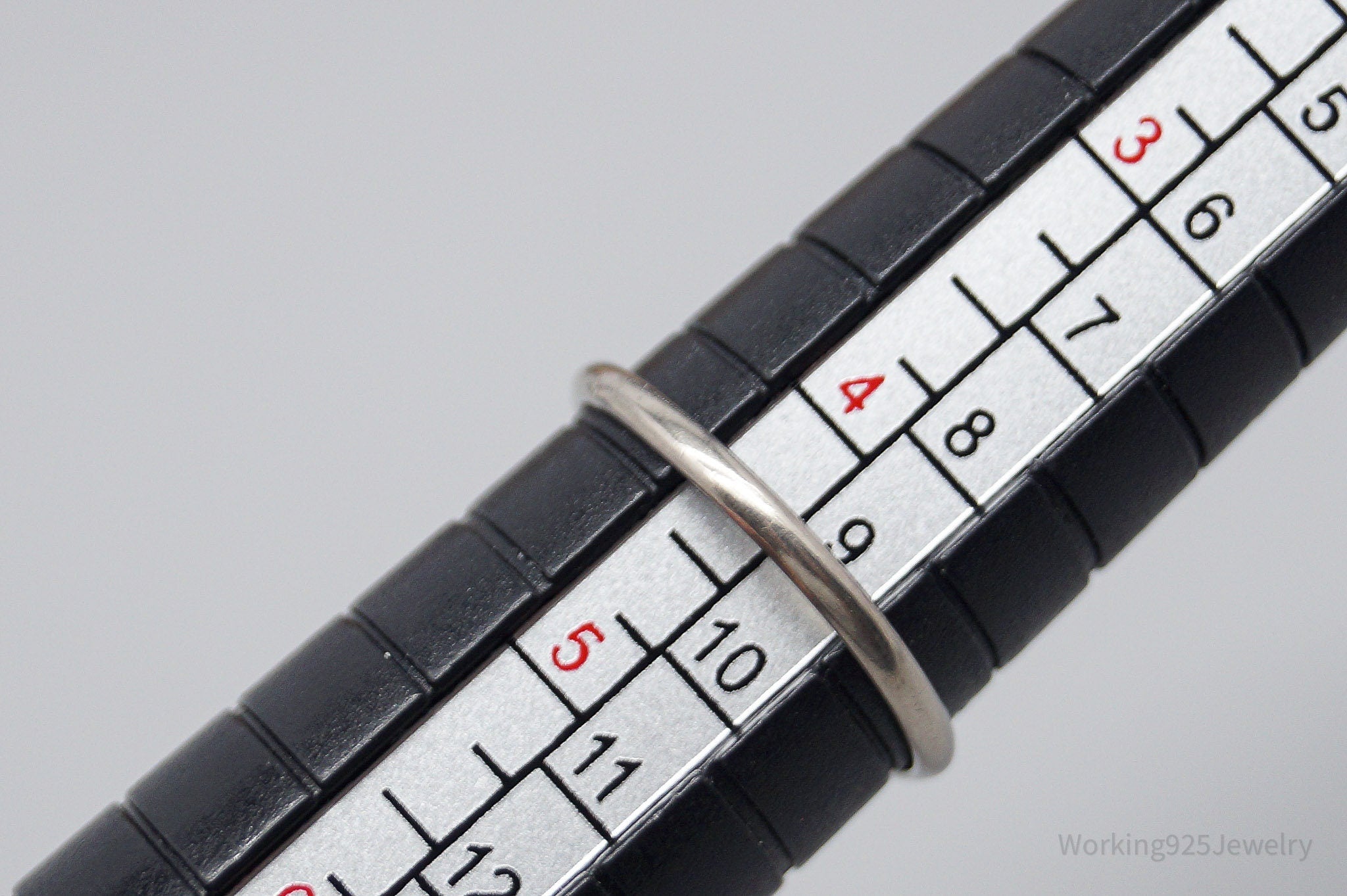 Vintage 1950s McGrath Hamin Rhinestone Hearts Sterling Silver Ring - Size 4.25