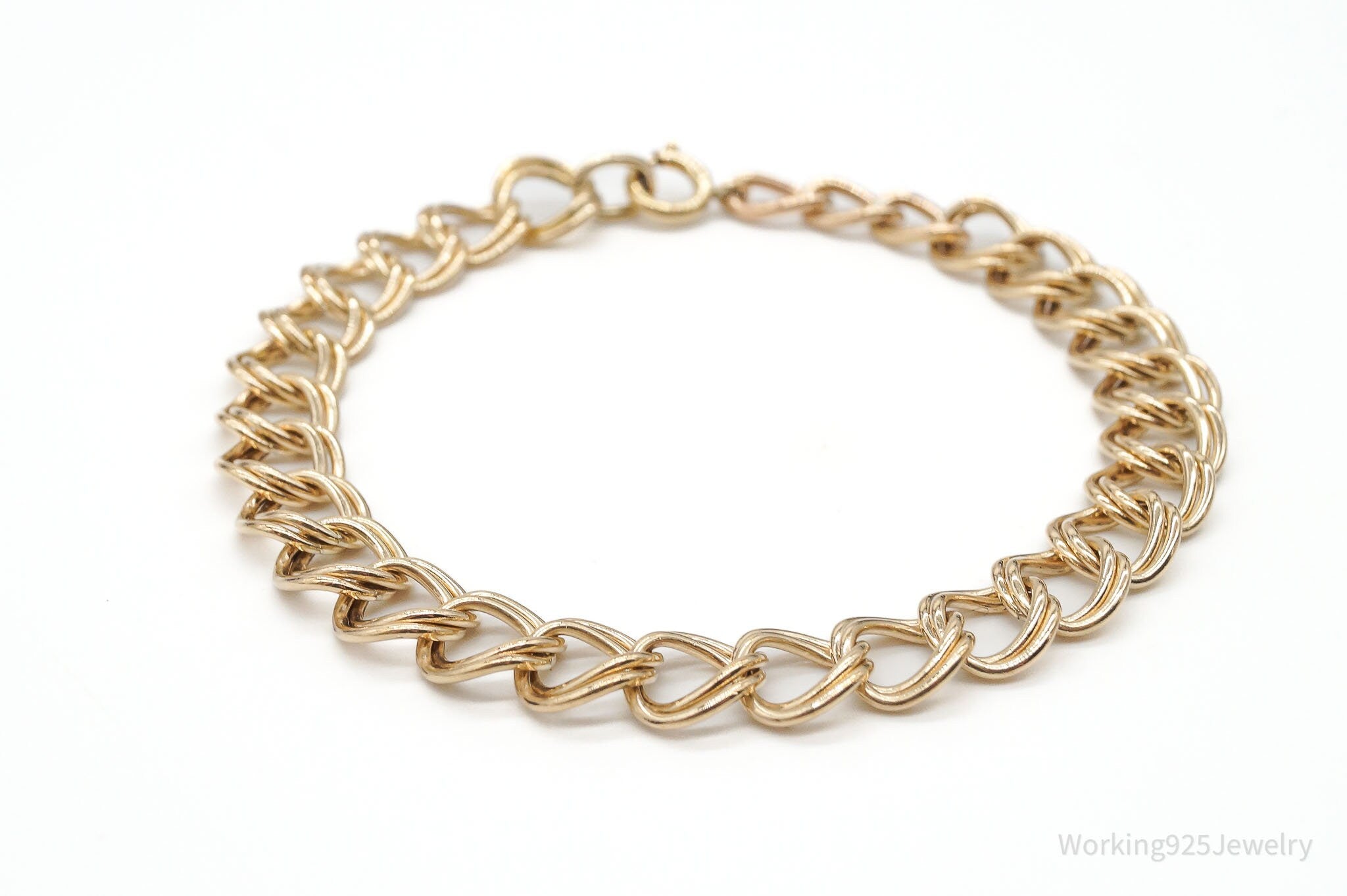 Vintage Retro 1950s 1/20 12K Gold Filled Double Links Bracelet