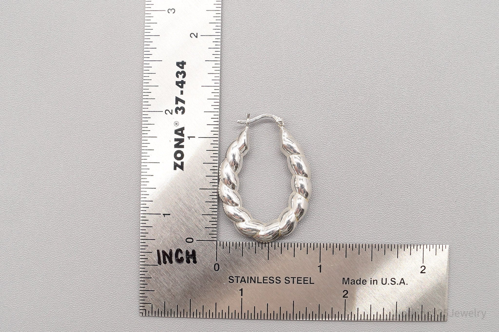 Vintage Italian Puffy Twist Sterling Silver Hoop Earrings