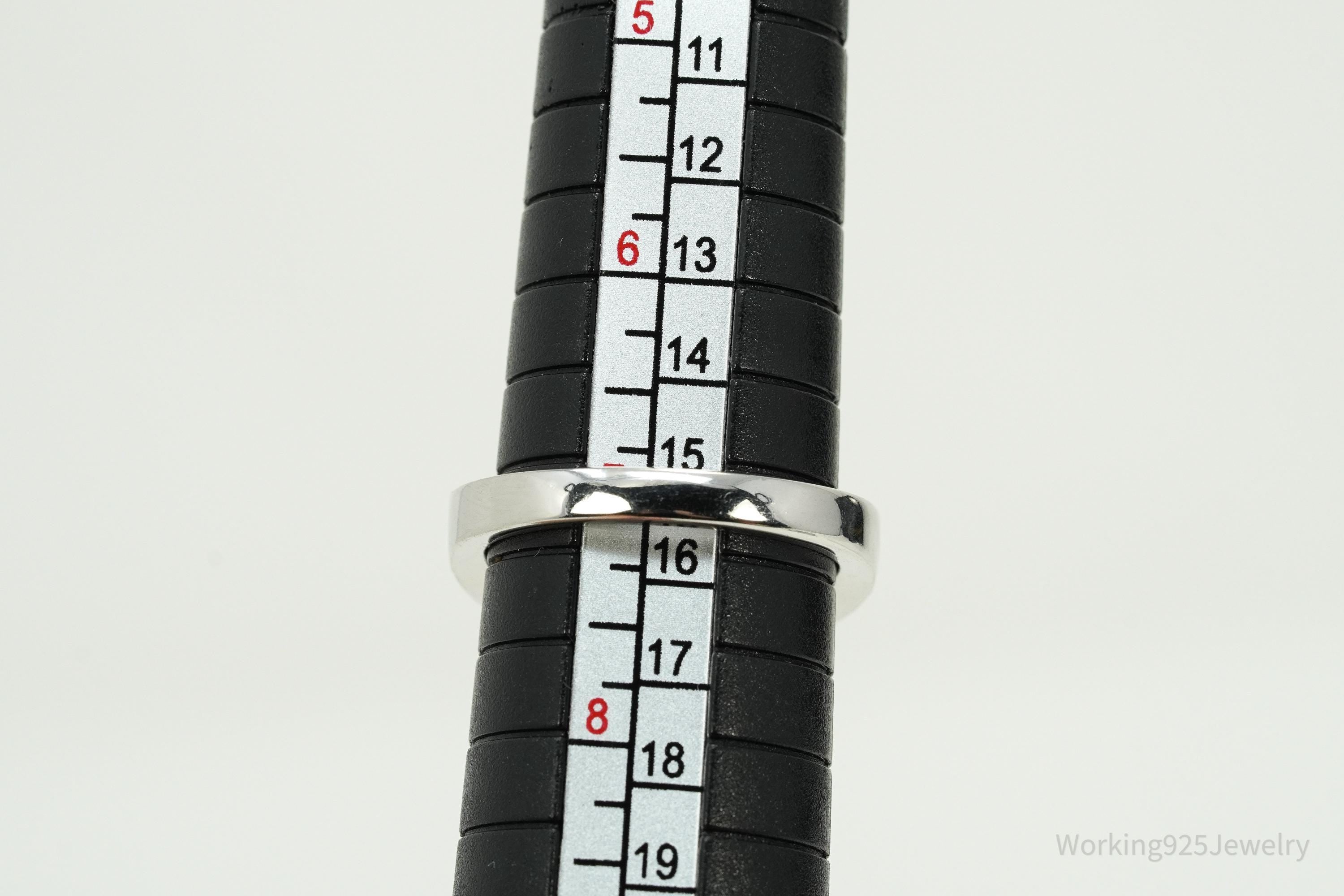 Vintage Cubic Zirconia Sterling Silver Ring - Size 7