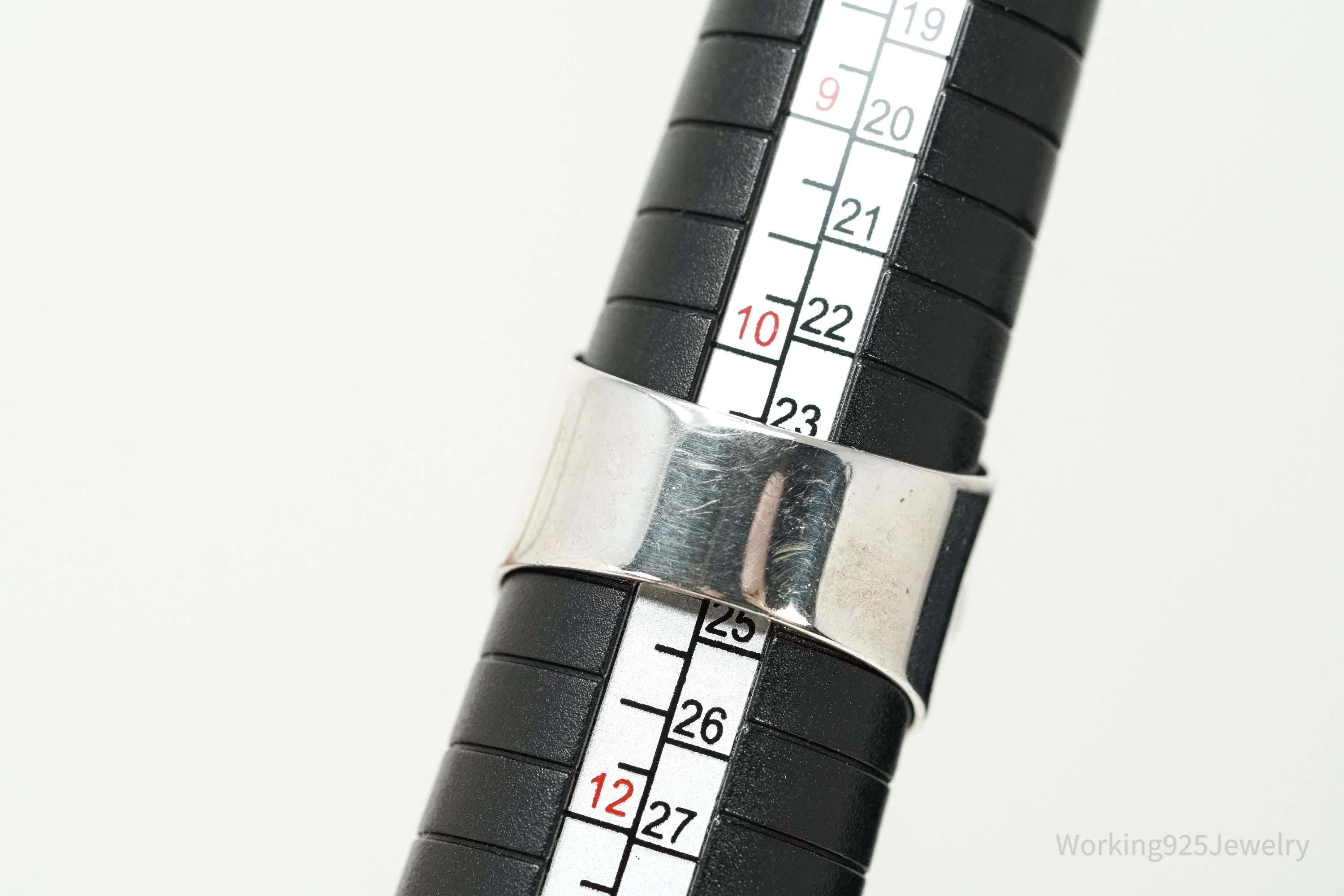 Vintage Jay King Mine Finds Sterling Silver Amber Statement Ring Size 11