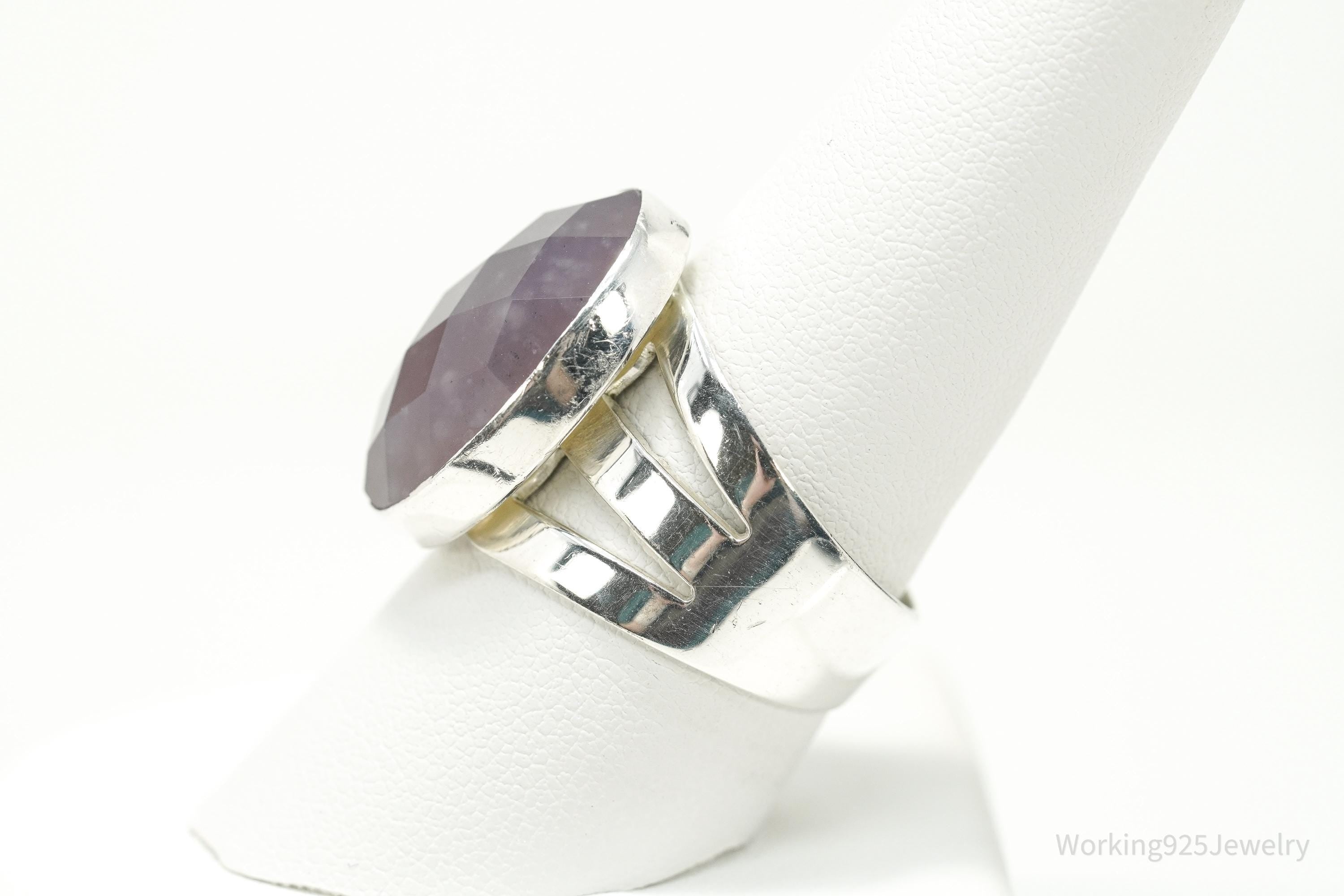 Vintage Desert Rose Trading Co Checkerboard Quartz Sterling Silver Ring - Size 9