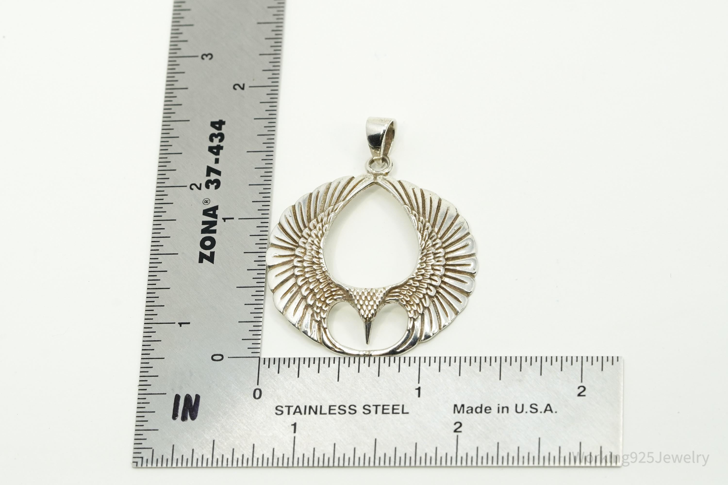 Vintage Sterling Silver Eagle Pendant