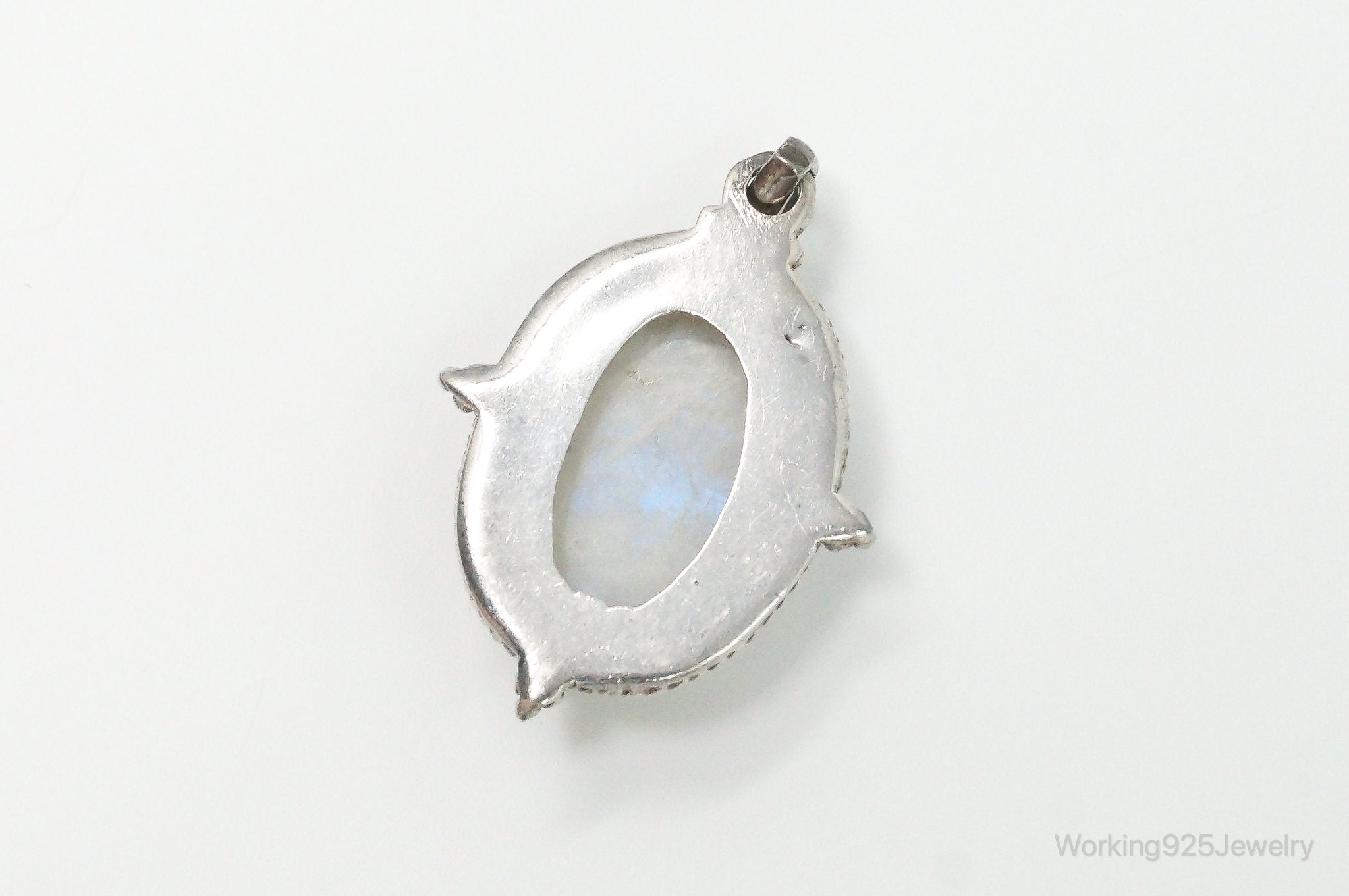 Vintage Moonstone Sterling Silver Southwestern Necklace Pendant