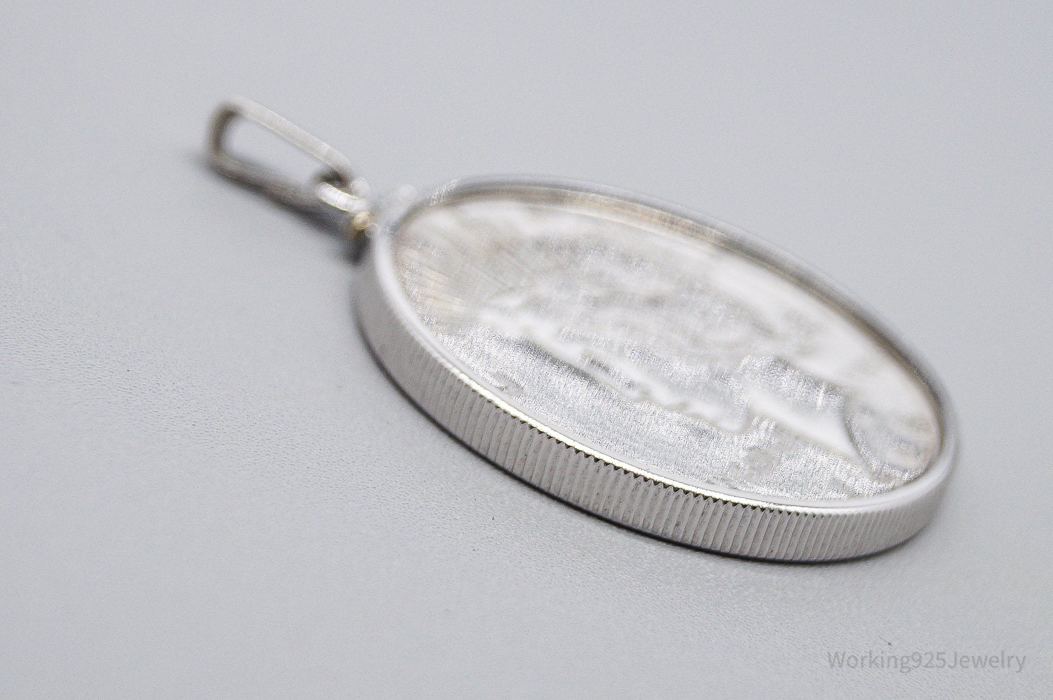 Vintage 1926 S Silver Peace Dollar Coin Sterling Silver Pendant