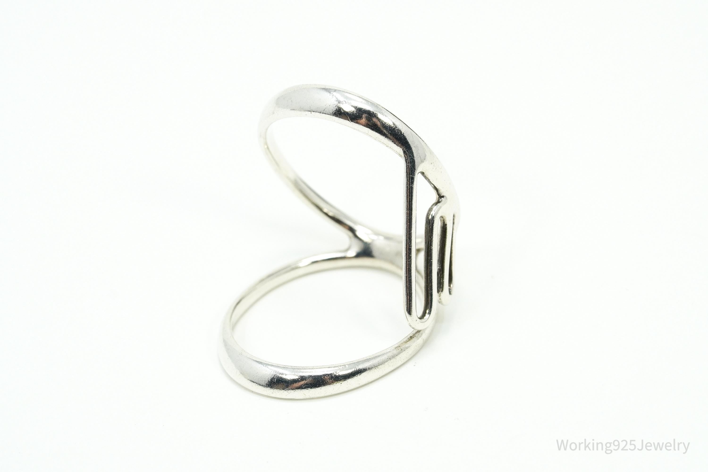 Vintage Thumb Splint Hyperextension Arthritis Silver Ring - Size 9.25