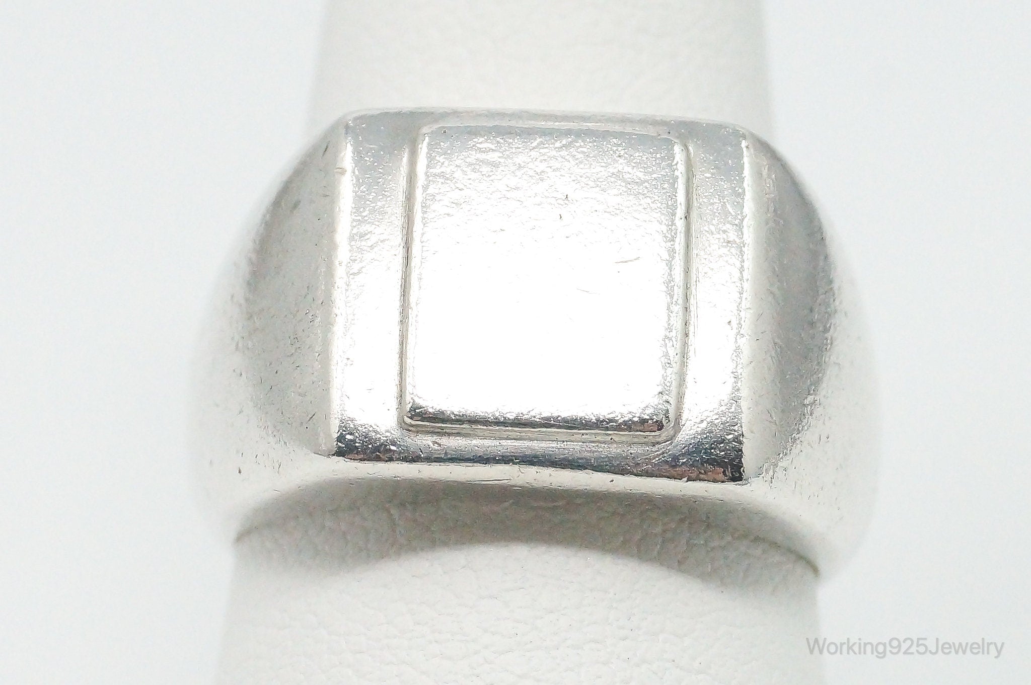 Vintage Modern Sterling Silver Ring - Size 8.75