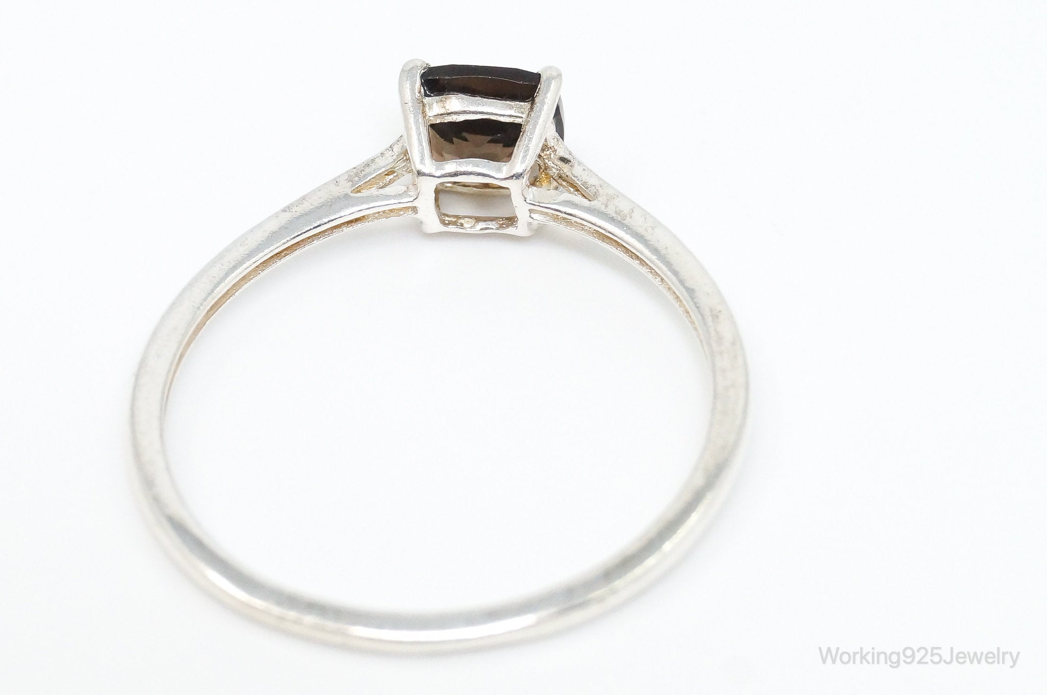 Vintage Smoky Topaz Sterling Silver Ring SZ 10