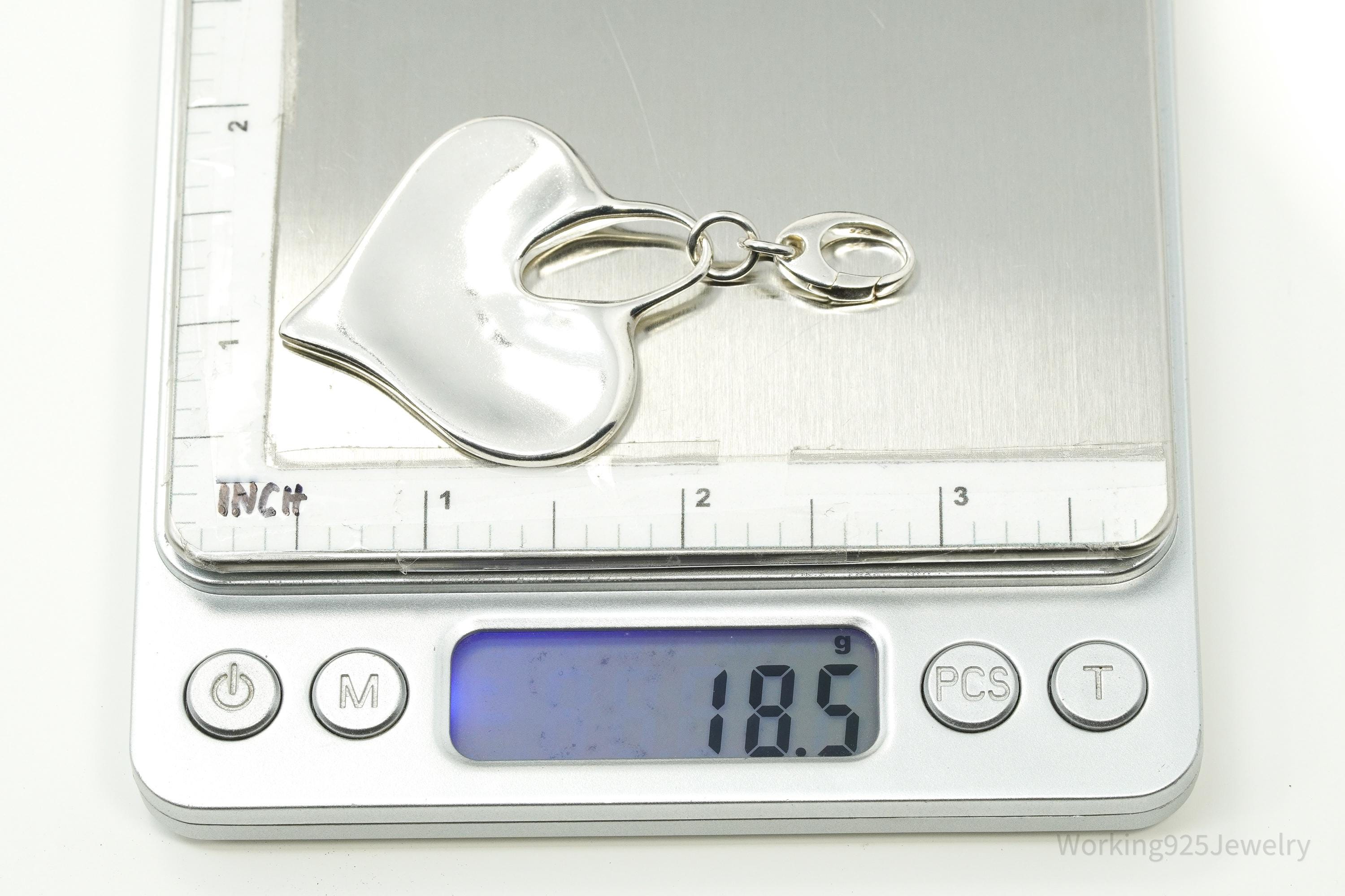 Designer RLM Studios Robert Lee Morris Large Heart Sterling Silver Pendant