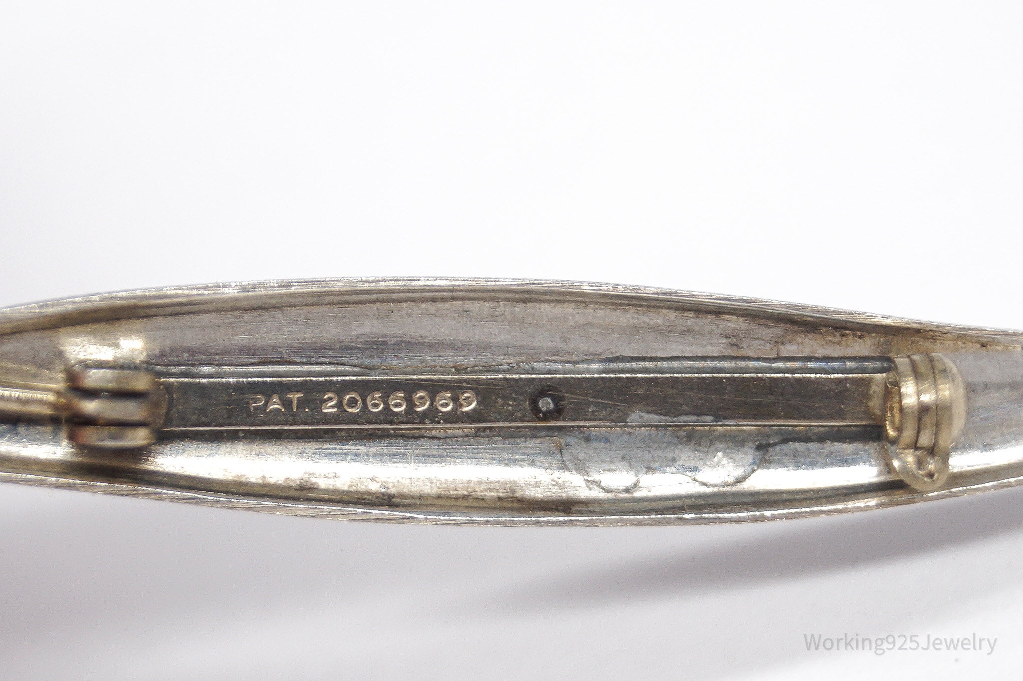 Antique Floral Silver Brooch Pin