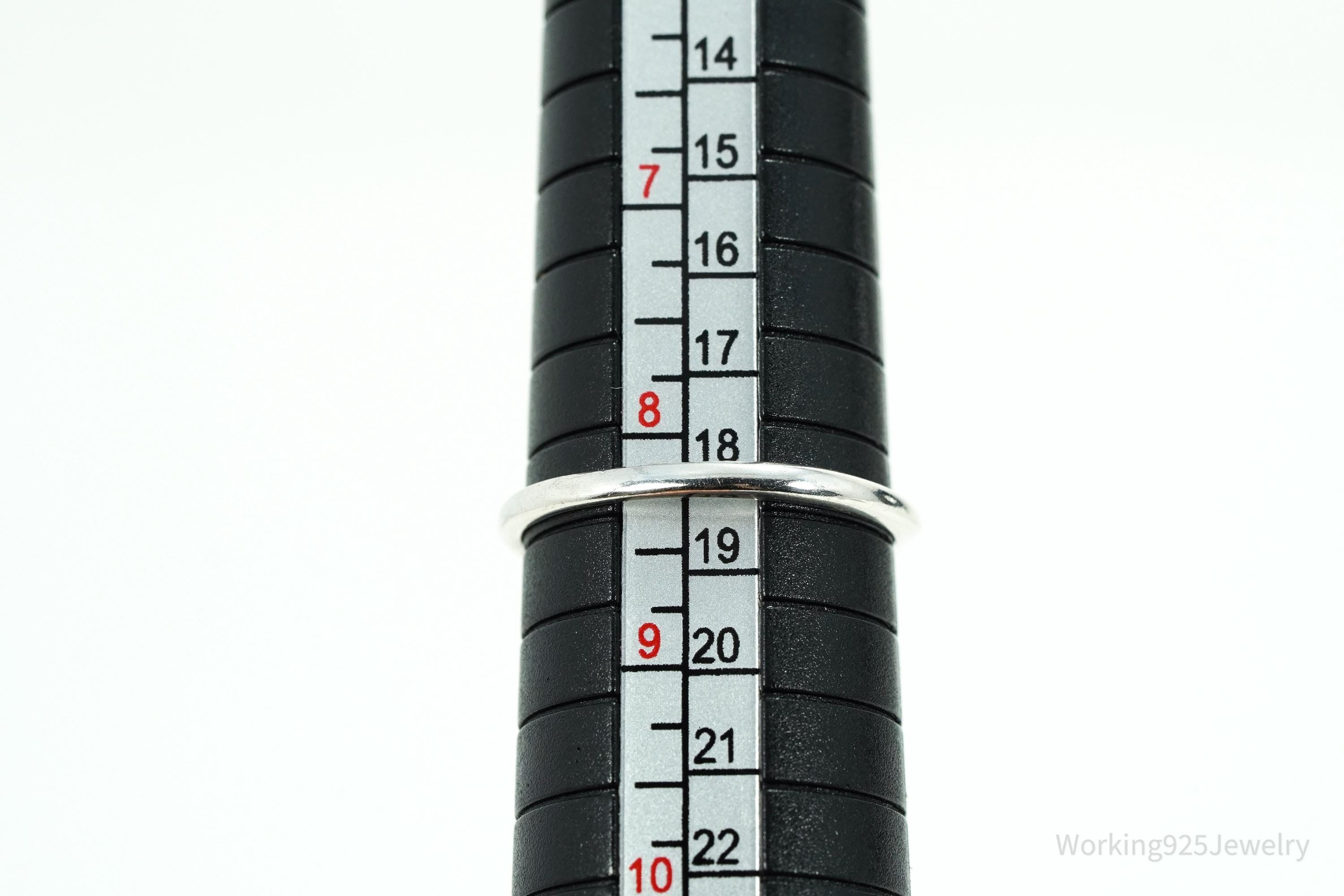 Vintage Amethyst Sterling Silver Ring - Size 8.25