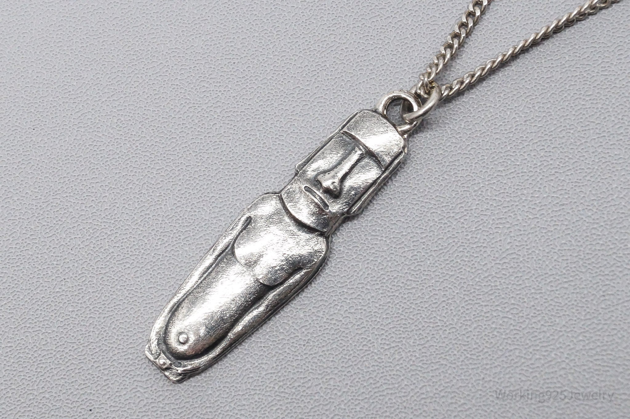RARE Vintage Norwegian Moai 830S Silver Chain Necklace 17"