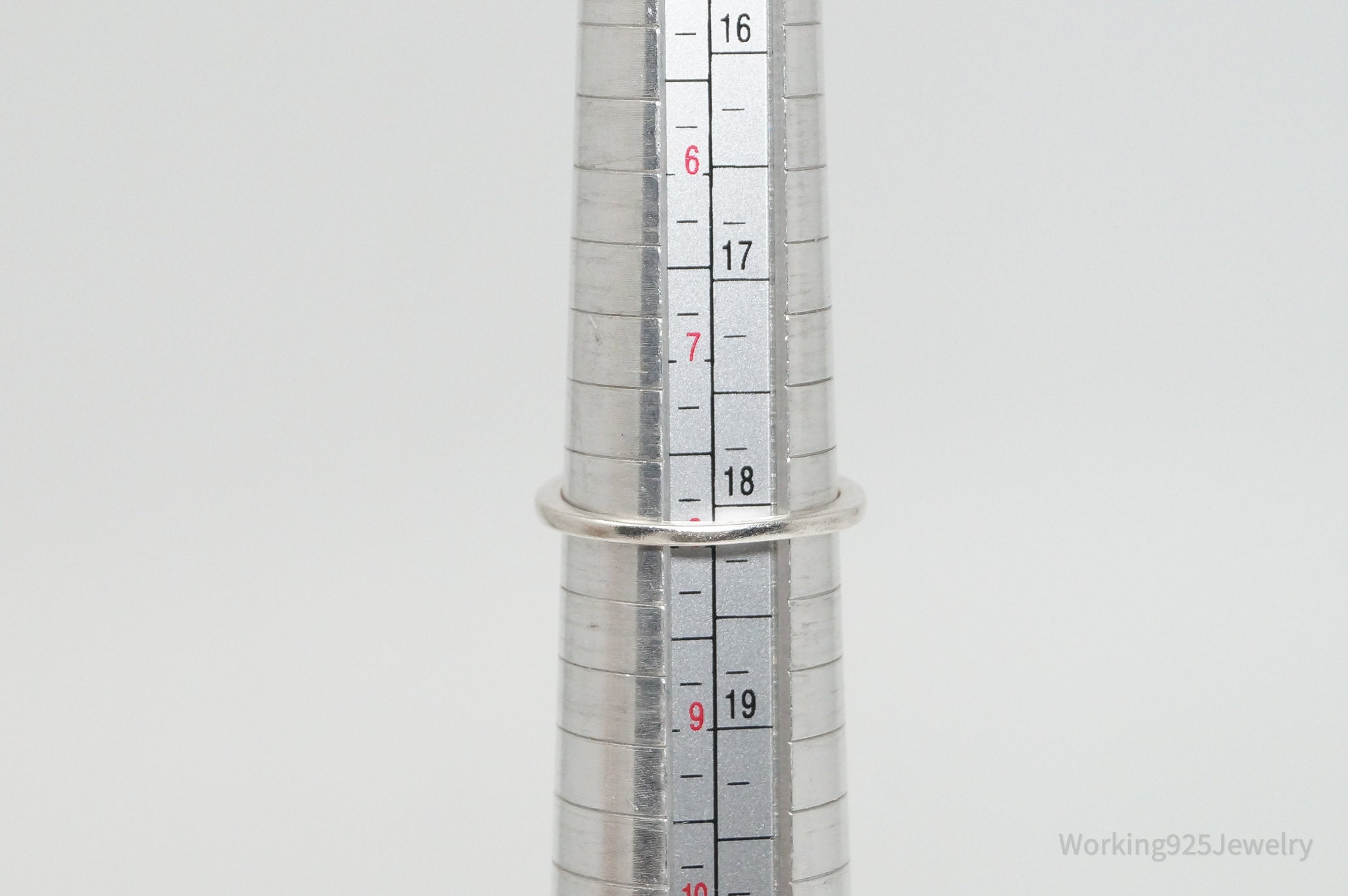 Vintage Art Deco Pink Topaz Sterling Silver Ring - Sz 8