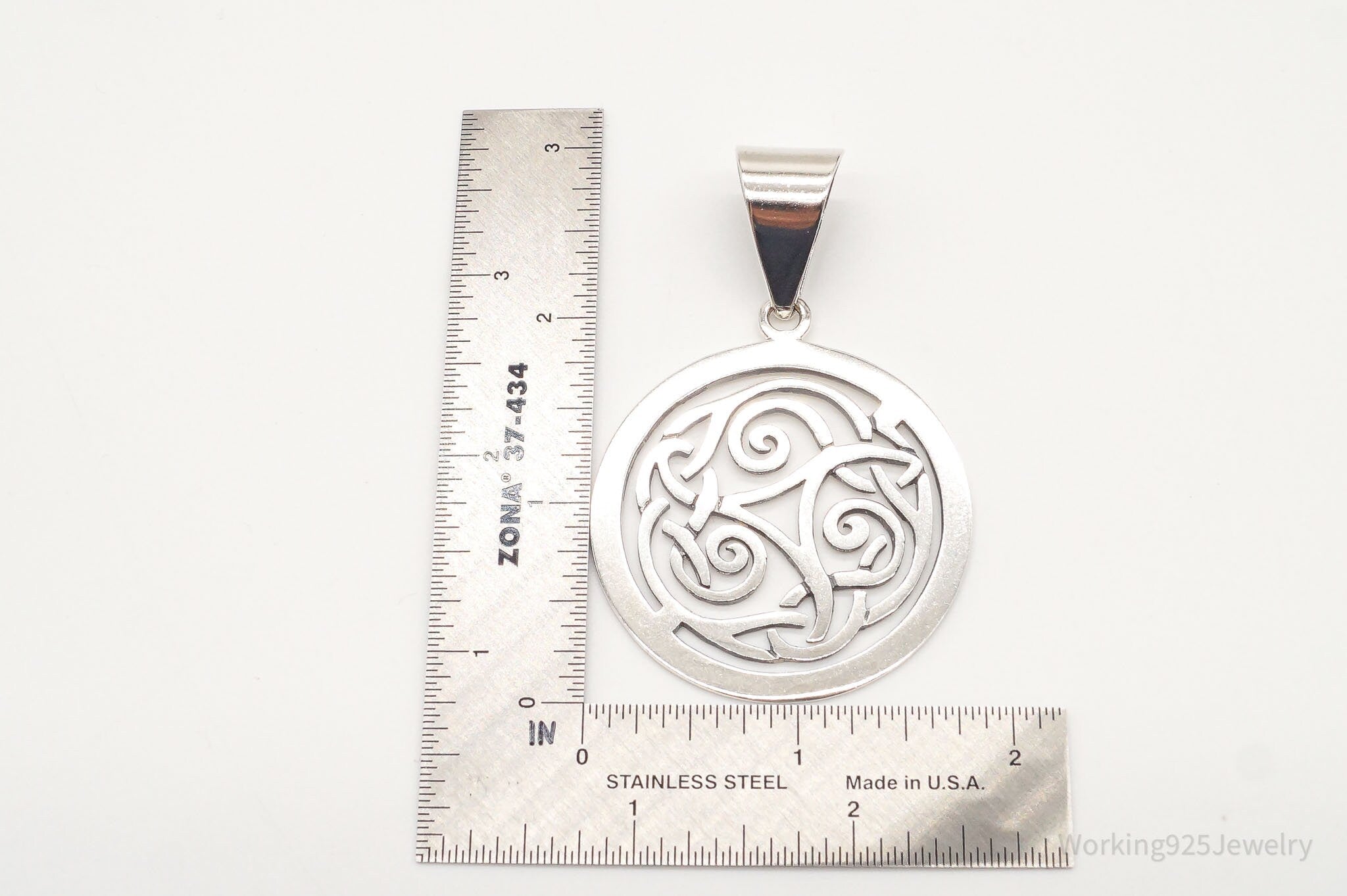 Vintage Retired Silpada Celtic Triskele Knot Sterling Silver Pendant